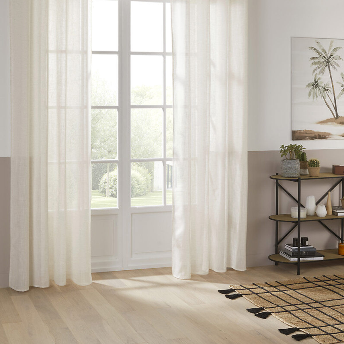 Sheer curtain "Alla" Beige, 140x240 cm