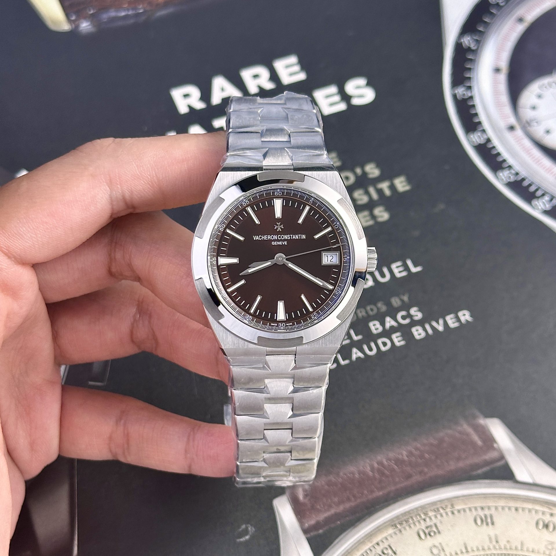 Vacheron Constantin Replica 11 Watch Overseas 4500V Brown Dial Factory PPF 41mm - Elite Watch Atelier