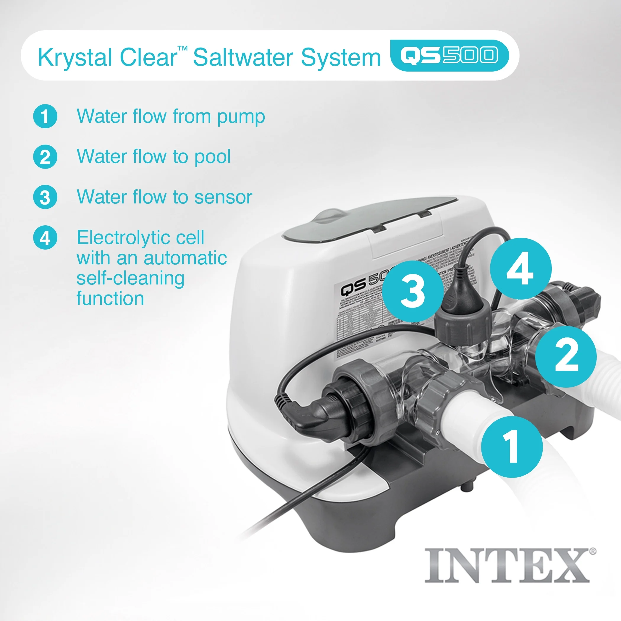 Intex 26661EG Krystal Clear Pool Small and Sleek Saltwater System, 110-120V - Image 17