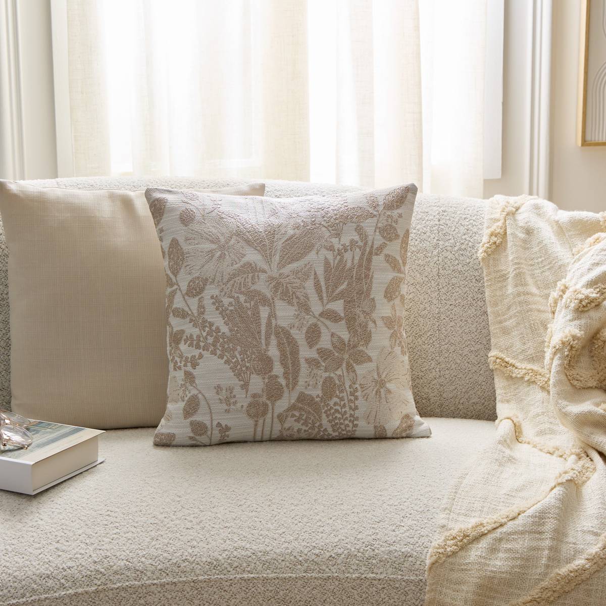 Cushion "Samara" Beige Linen, 40x40 cm