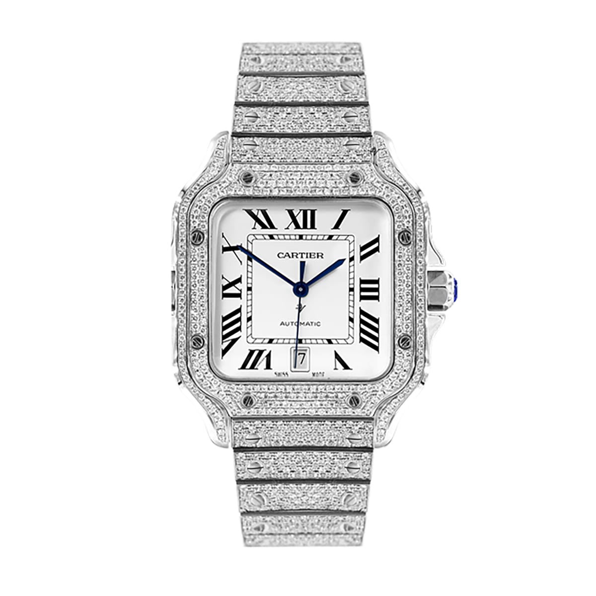 Fake Cartier Replica Watch Santos Limited Edition Black Custom(1:1 replica) - Top club