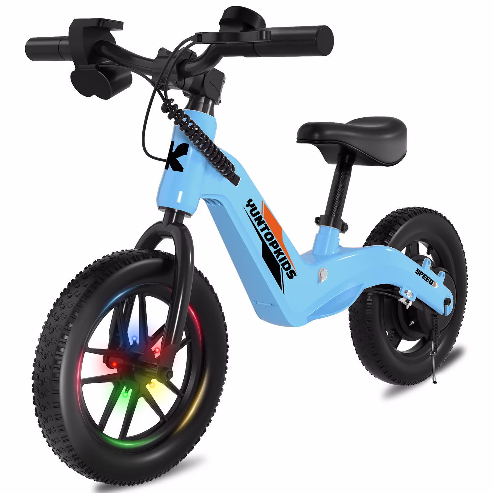 YunTopKids Electric Balance Bike for Kids, 150W Electric Bike for Kids with12 inch Pneumatic Tire, Adjustable Seat, Up to 5.6 Miles Electric Bike for Kids Ages 3-5,Black - Image 7