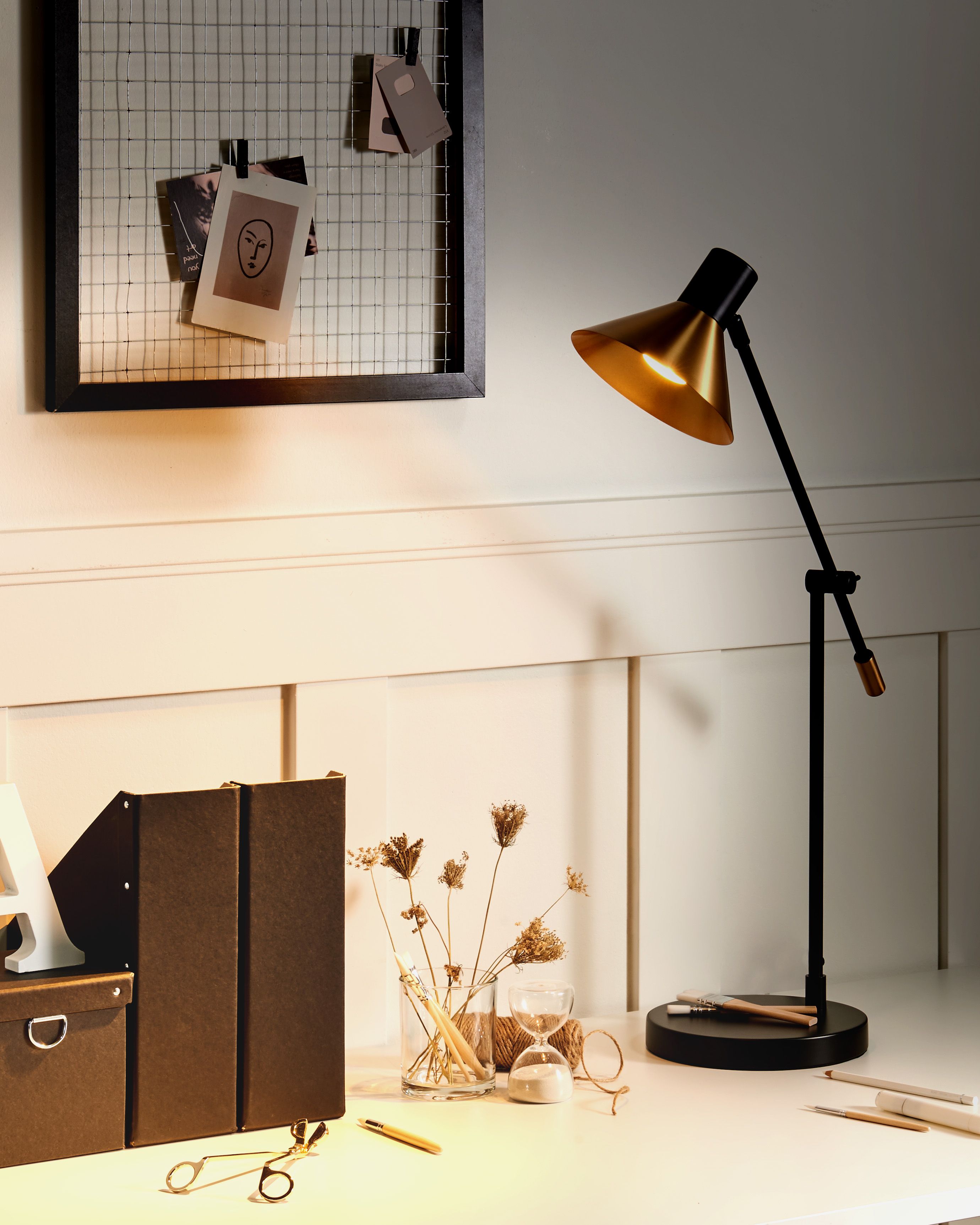 Desk Lamp PINKEEN Metal Gold