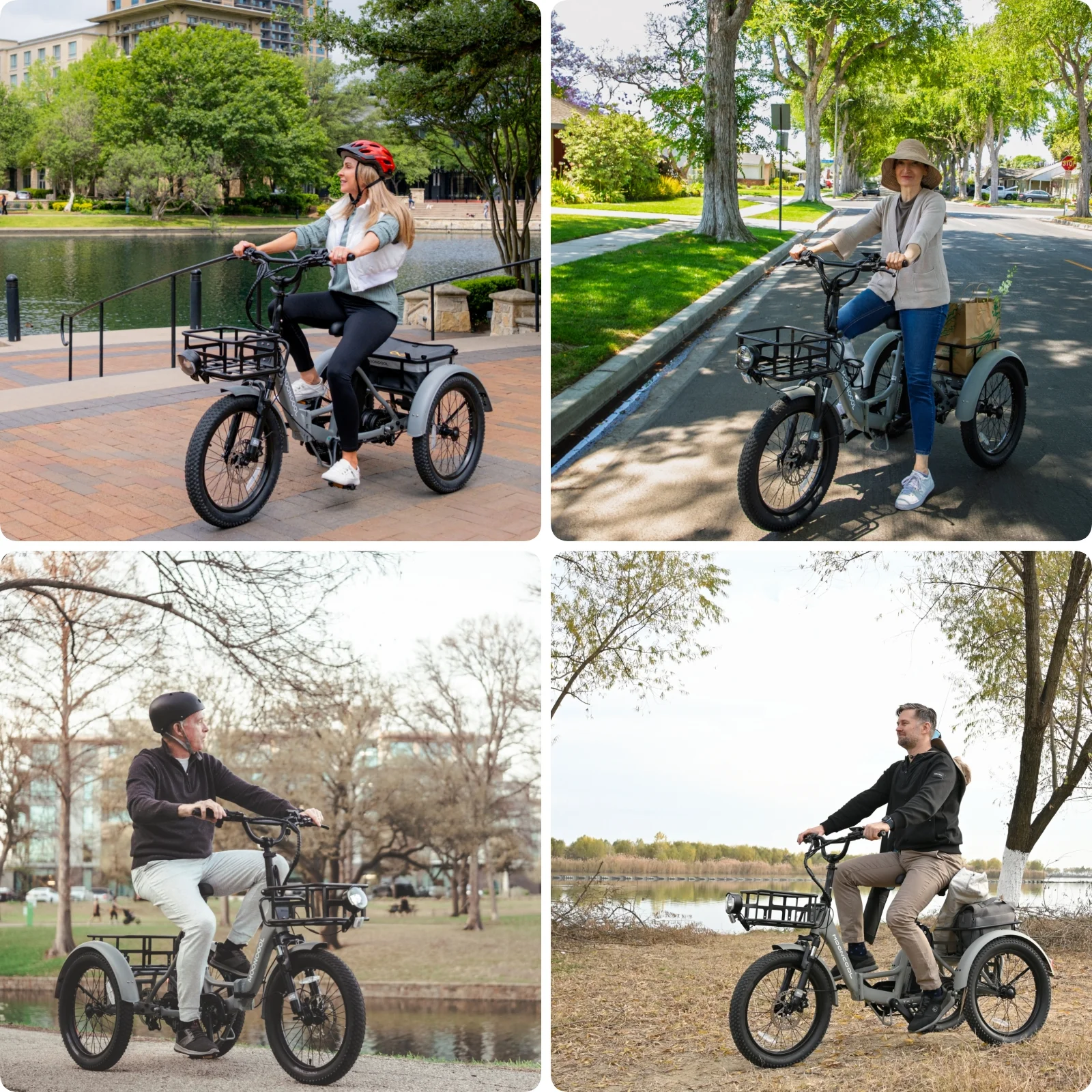 MOONCOOL TK1 Folding Electric Tricycle for Adults,48V 14.5Ah Removable battery, 500W(Peak 1000w)Motor, 20" Fat Tire Step-Thru 3Wheel Electric Bicycle w/Front&Rear Baskets, Certified to UL 2849 by SGS - Image 60