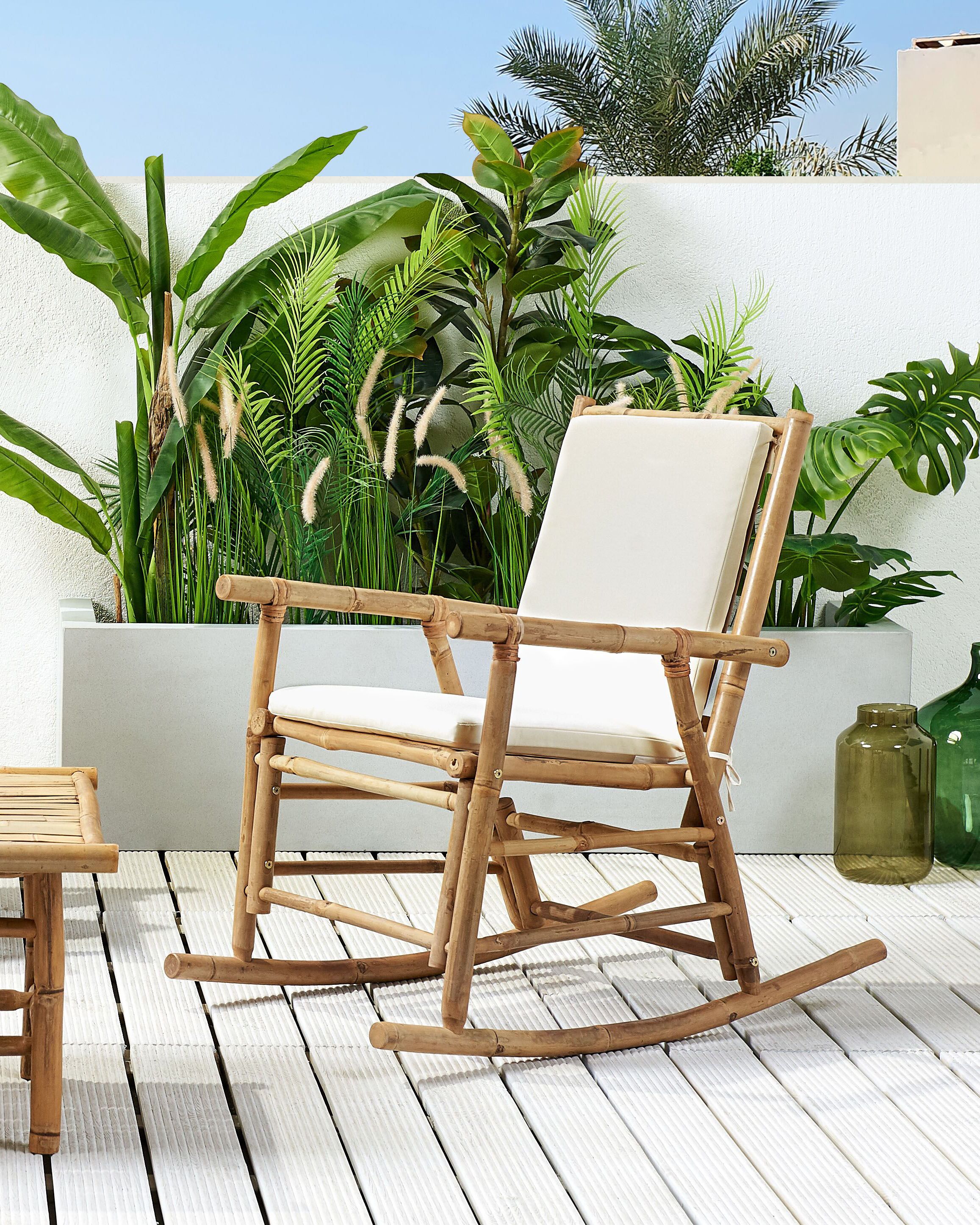 Garden Rocking Chair FRIGOLE Bamboo Brown