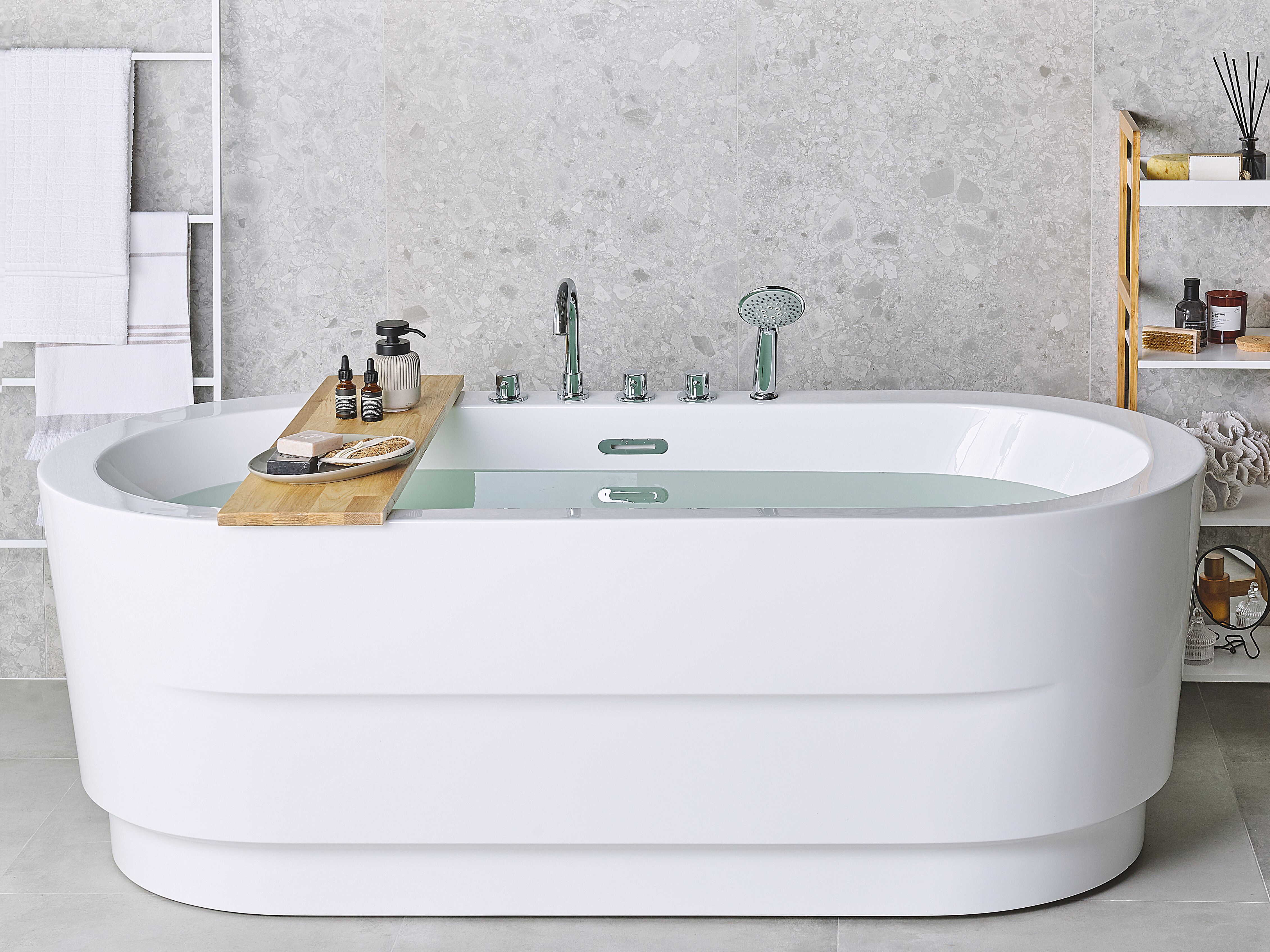Freestanding Bathtub EMPRESA with Fixtures 1700 x 800 mm White
