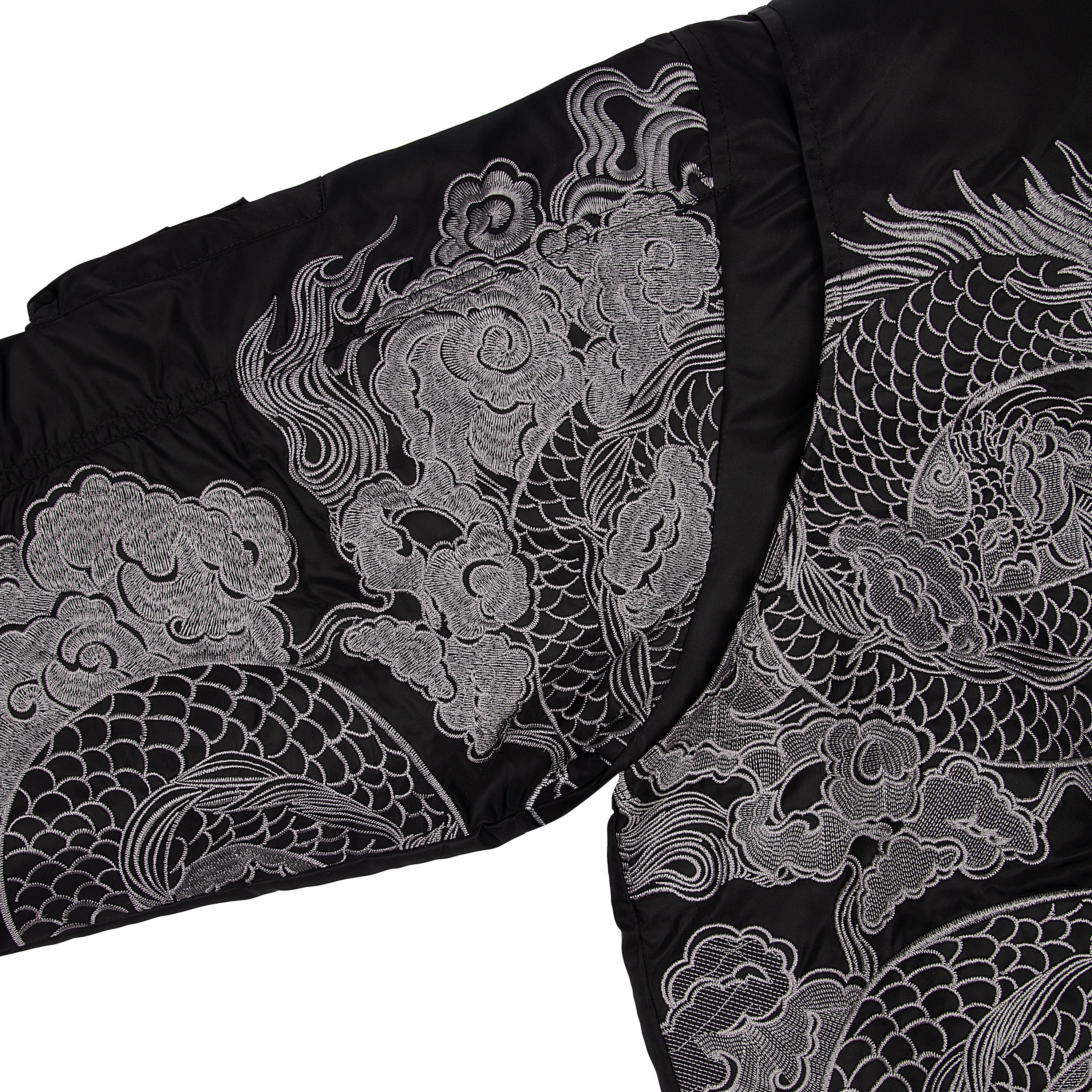 "yakuza" bomber Jacket black