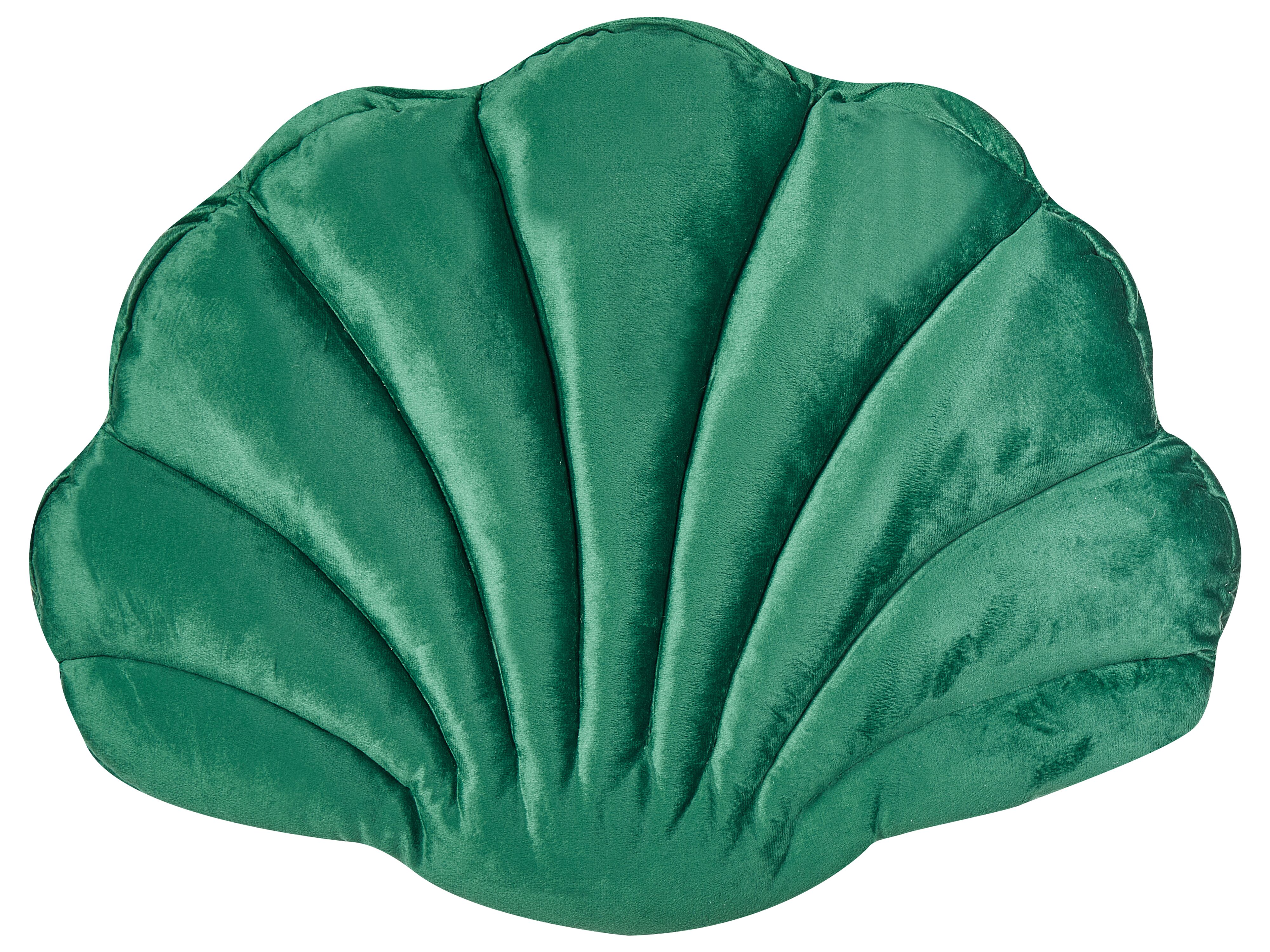 Throw Cushion CONSOLIDA Velvet 47 x 35 cm Emerald Green Solid