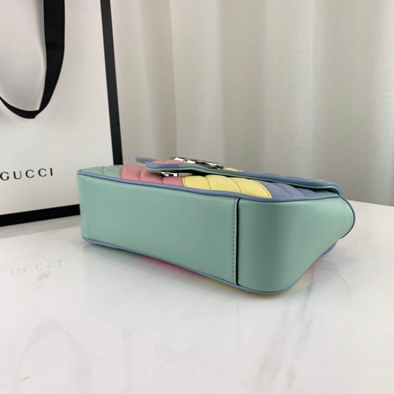 Replica Gucci Gg Marmont Small Shoulder Bag In Pastel And Rainbow 4434971:1High-quality replica