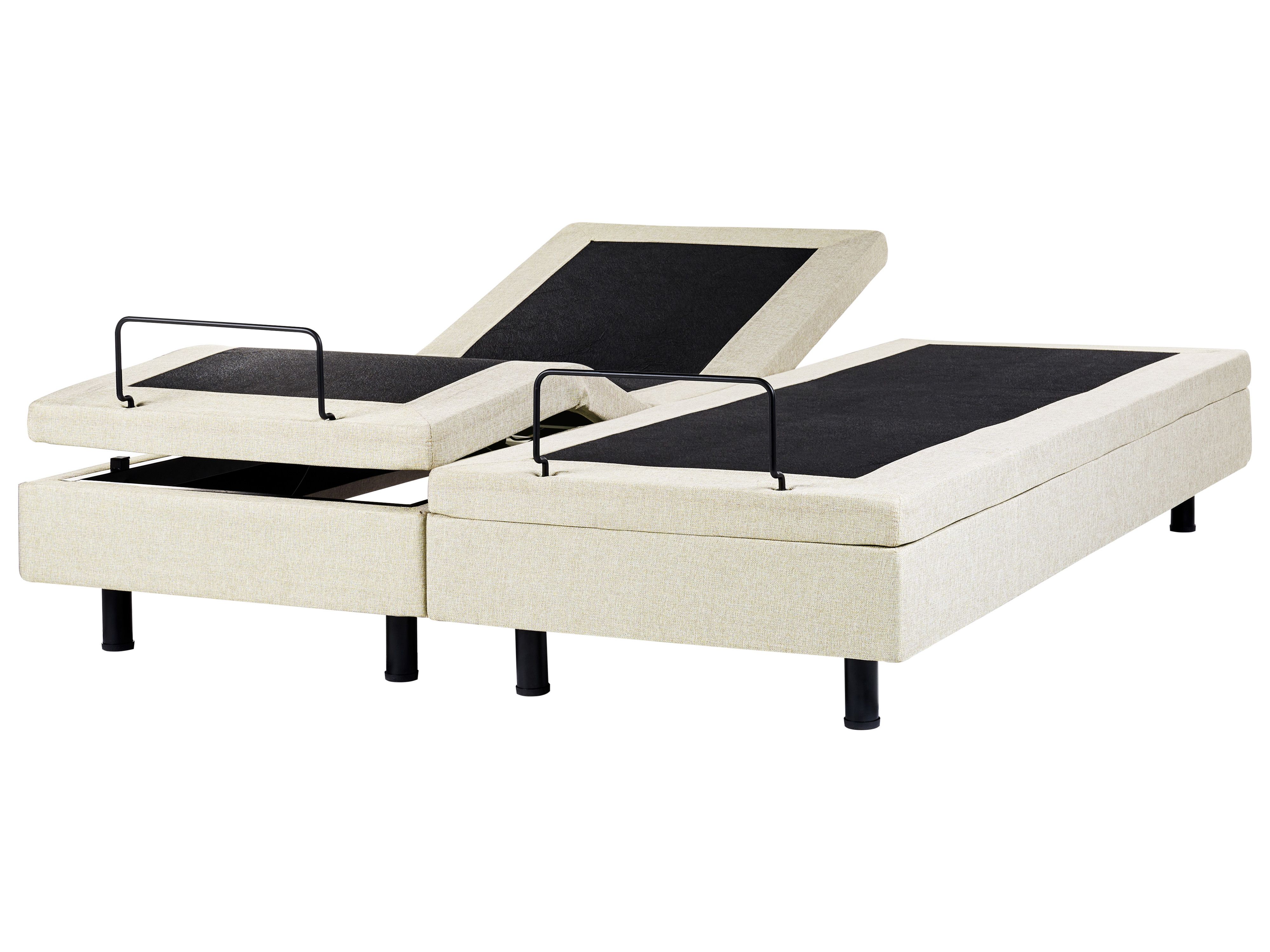 Adjustable Bed without Headboard Fabric CASTELLAN 180 x 200 cm (EU Super King) Beige