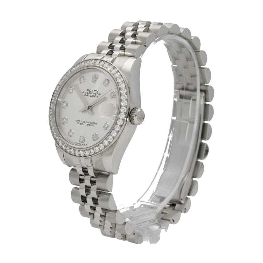 Rolex Datejust 178384-0017 White Gold Black   Diamond Dial Replica - Elite Watch Atelier