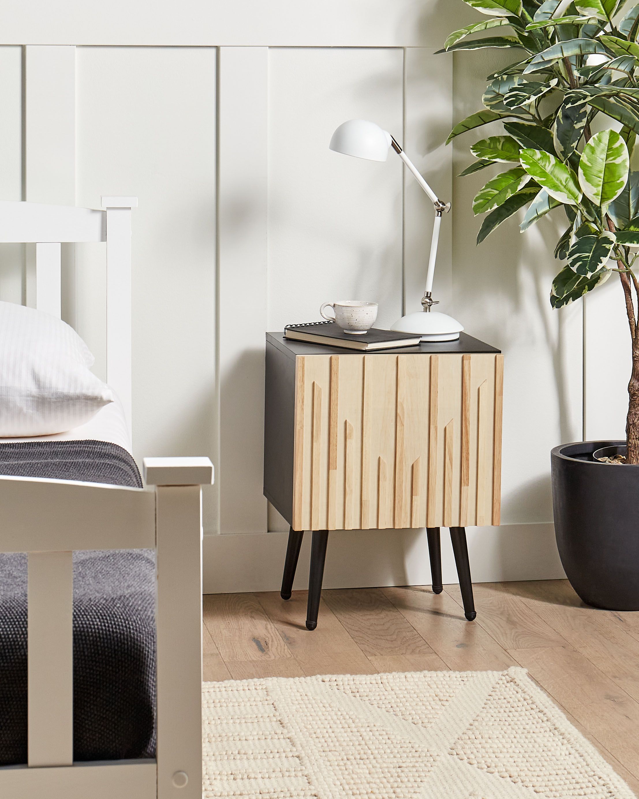 Bedside Table DALCROSS Brown/ Black