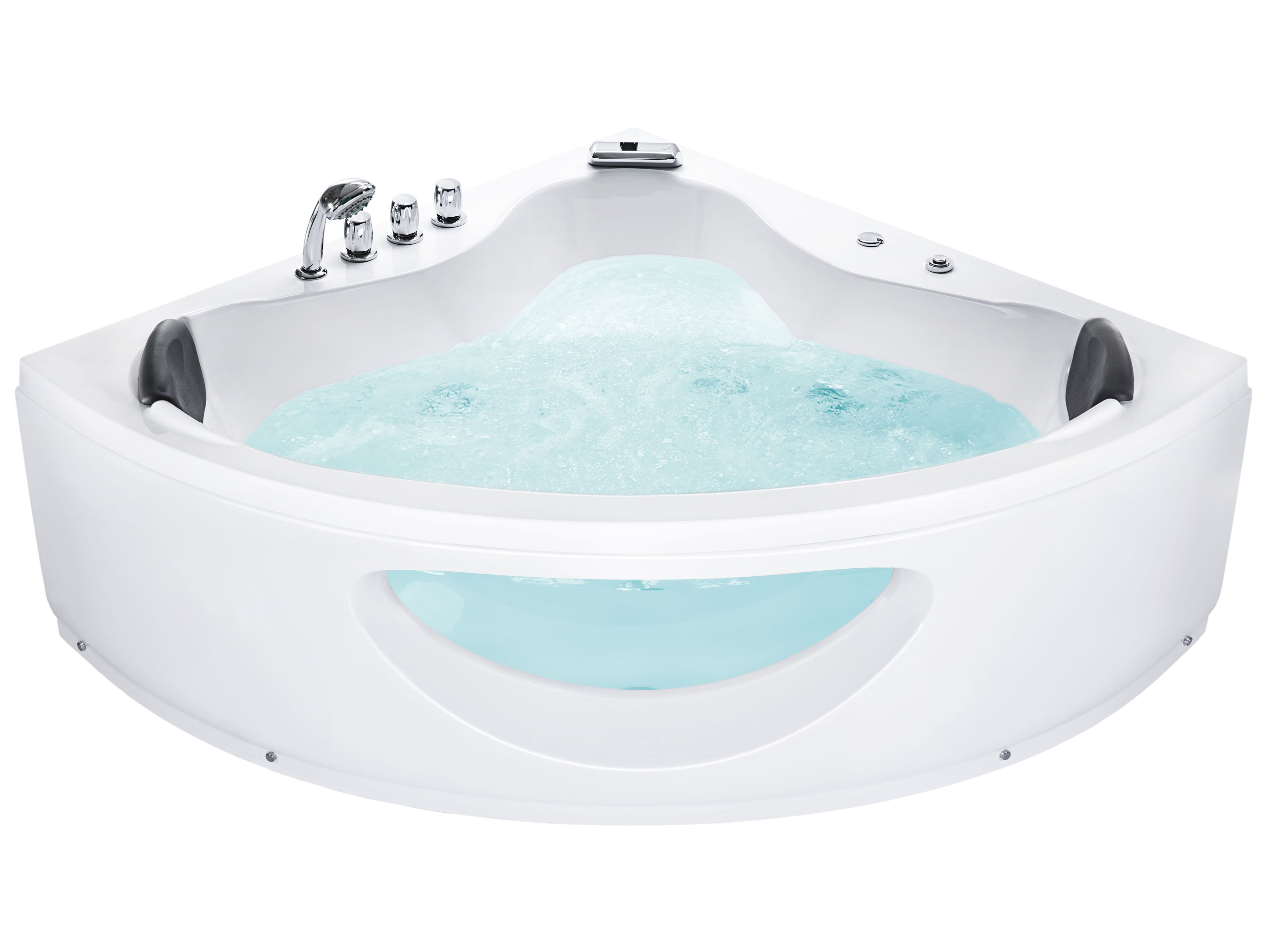 Corner Hot Tub with LED TOCOA 2050 x 1460 mm White