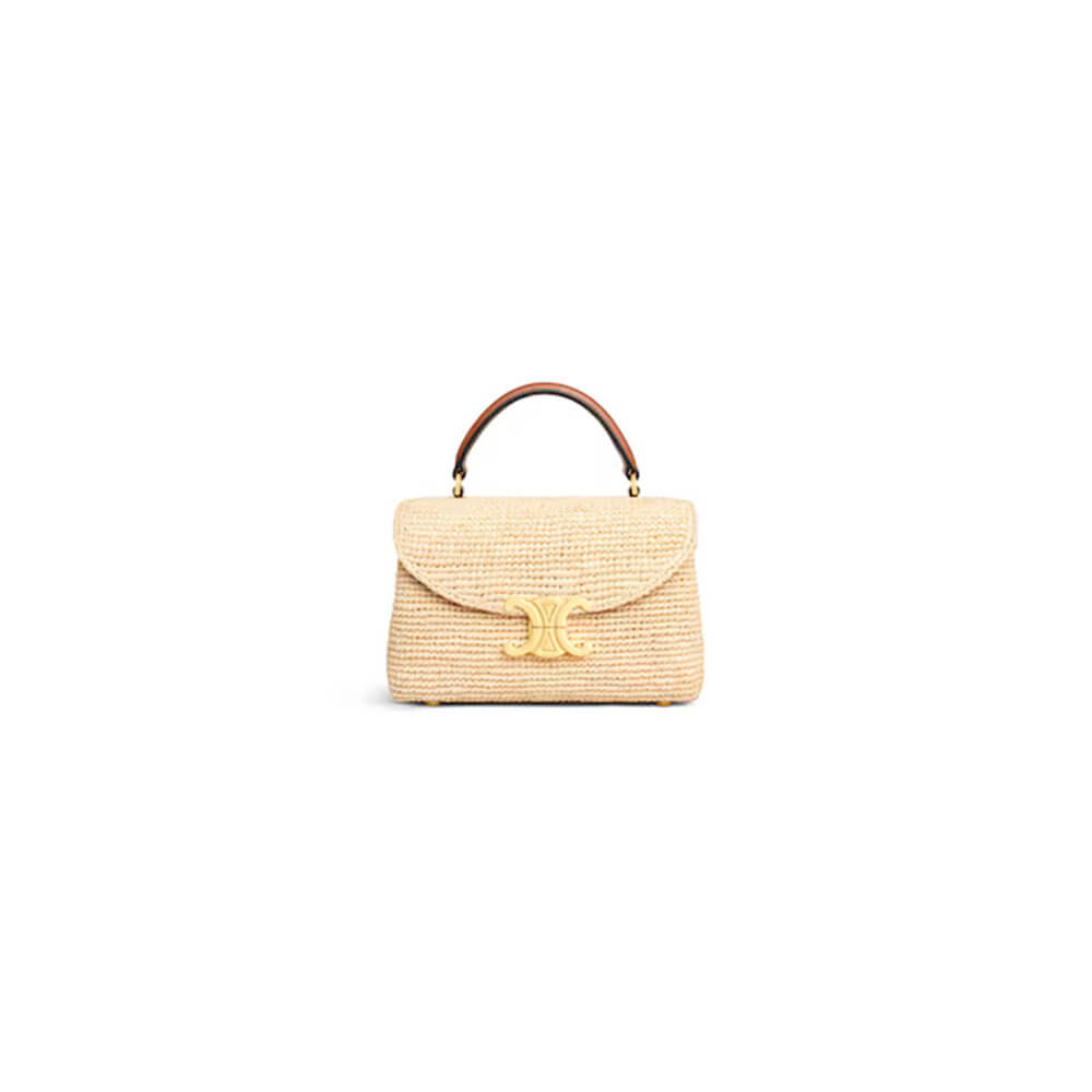 CELINE TEEN NINO BAG IN Raffia and calfskin(HIGH-END GRADE)1:1High-quality replica
