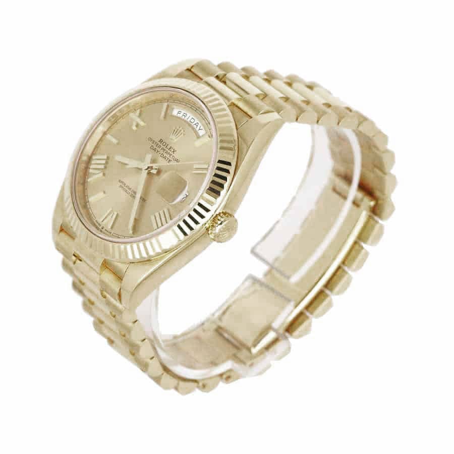 Rolex Day-Date II 228238-0007 KW Yellow Gold Champagne Dial Replica - Elite Watch Atelier