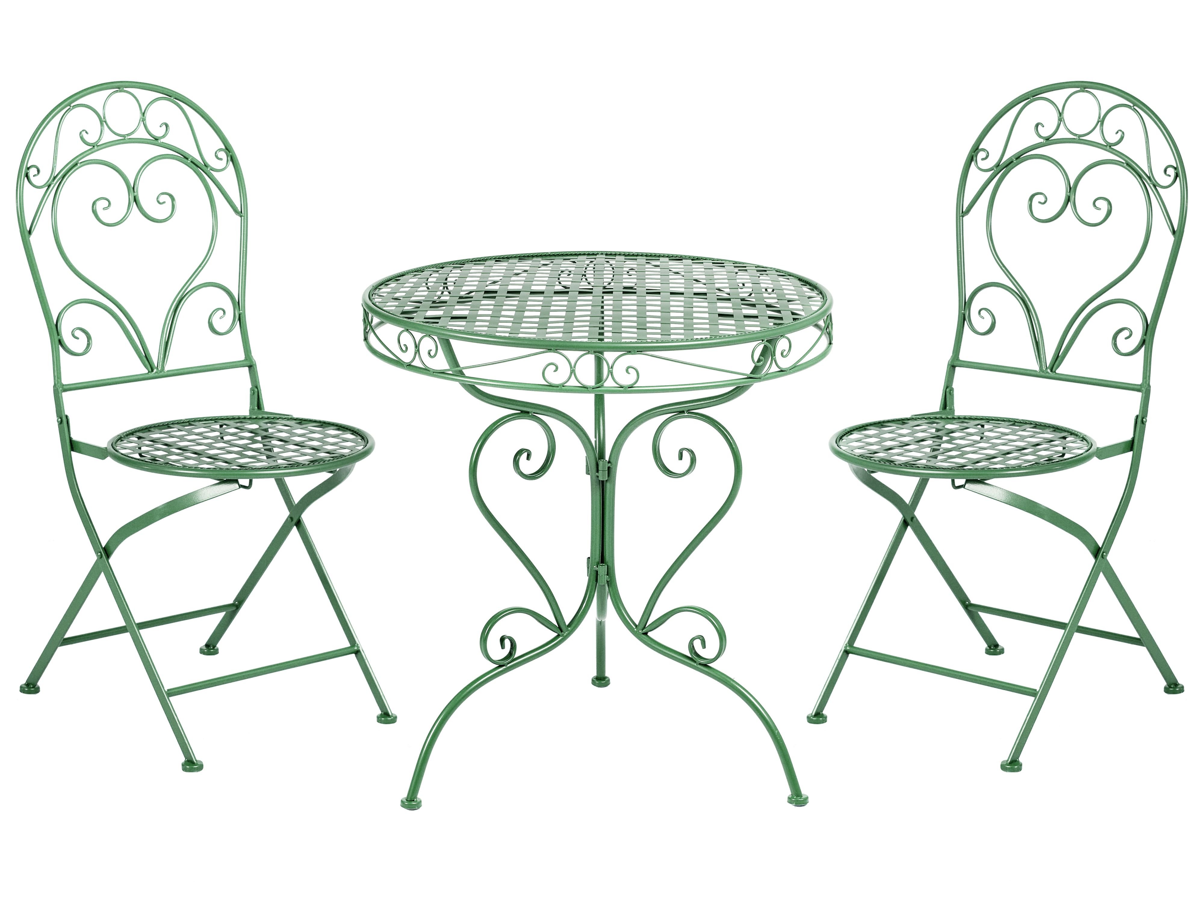 Bistro Set ALBINIA Metal Green