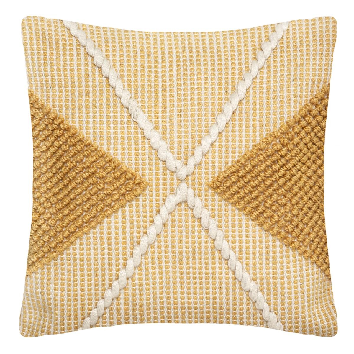 Cushion "R.O.W." Mustard yellow, 45x45 cm