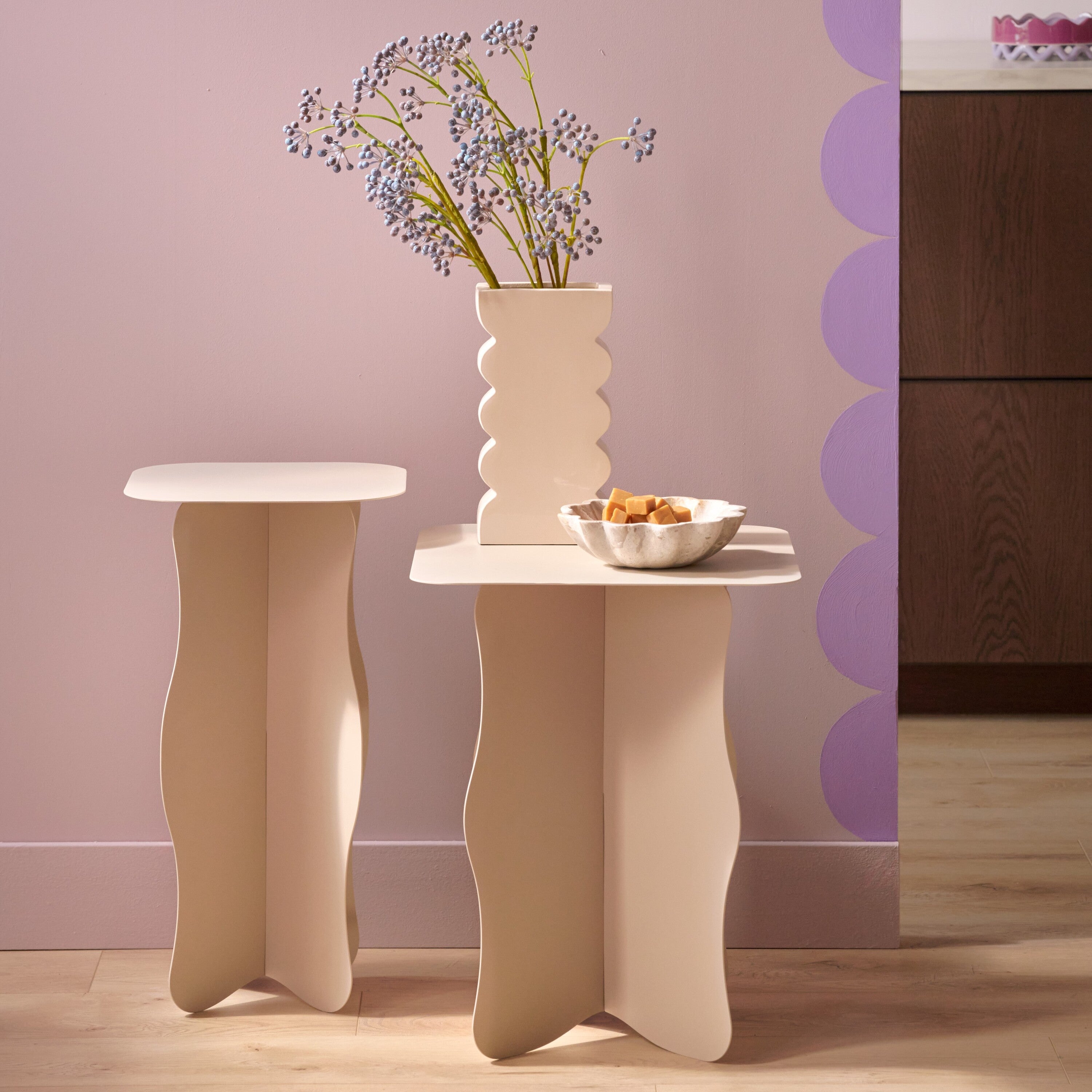 Blokker Wiggle Bijzettafel 30 x 30 cm - Greige