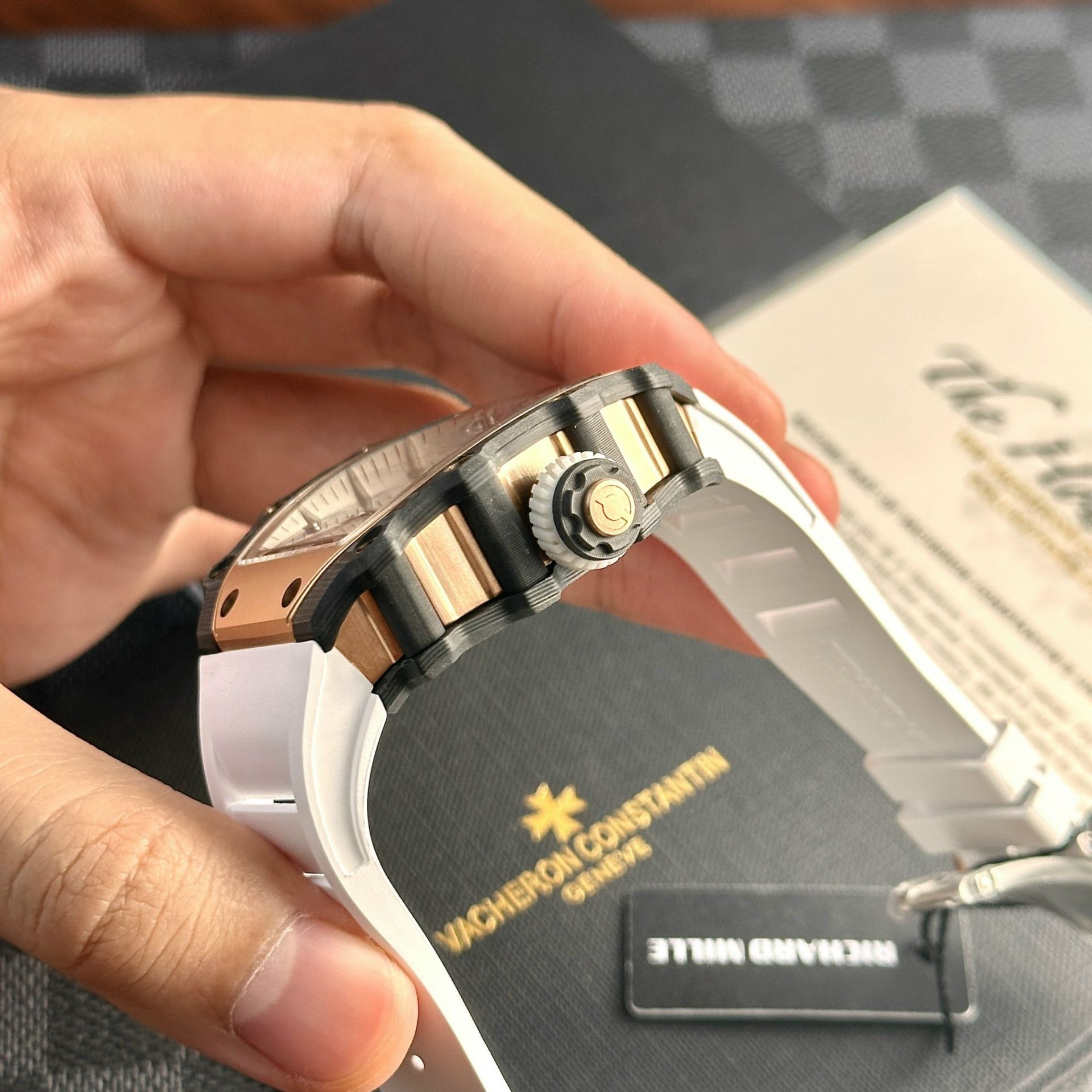 Richard Mille RM21-01 Tourbillon Replica Highest Quality White Rubber Strap 45mm - Top club