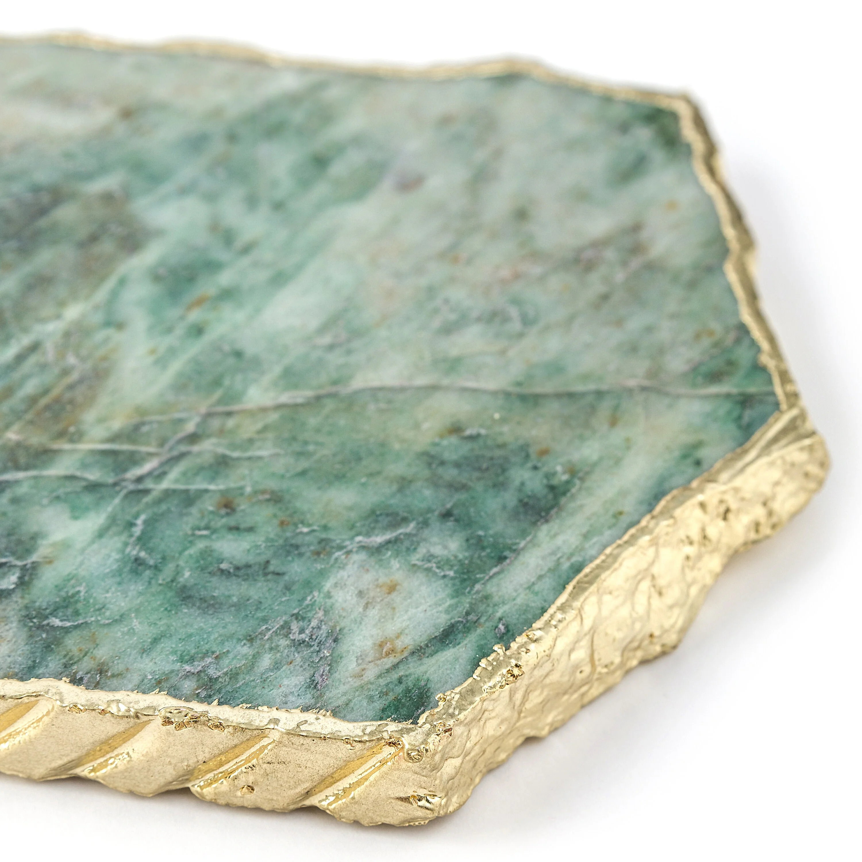 Green Aventurine Cheese Board Quartz Charcuterie Tray Agate Table Centrepiece for Christmas Decor