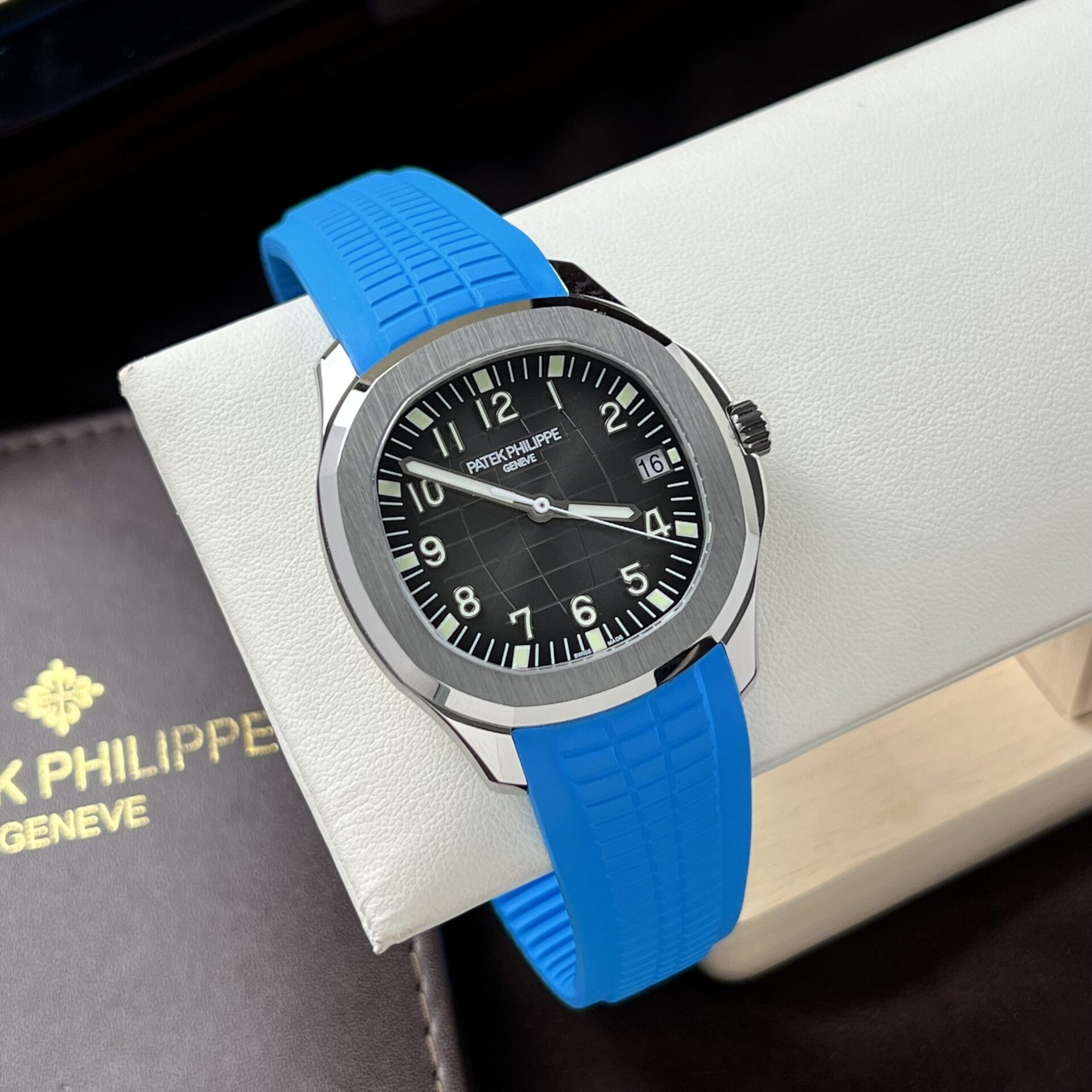 Patek Philippe Replica Watches 5167A Blue Rubber Strap 3K Factory 40mm - Elite Watch Atelier