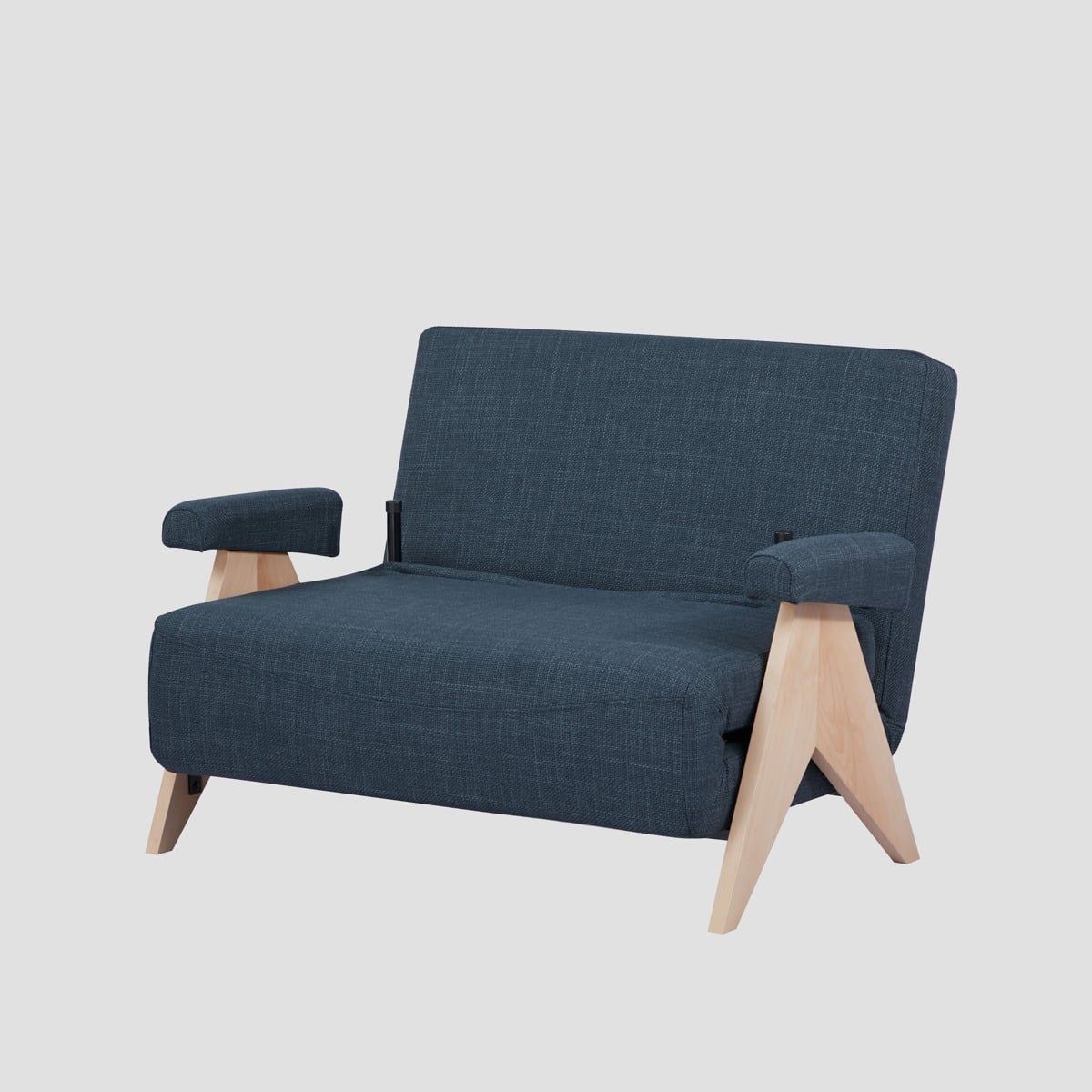 Sofa CALORE 1-osobowa, z funkcją spania ciemnoszara 117x90x82 cm