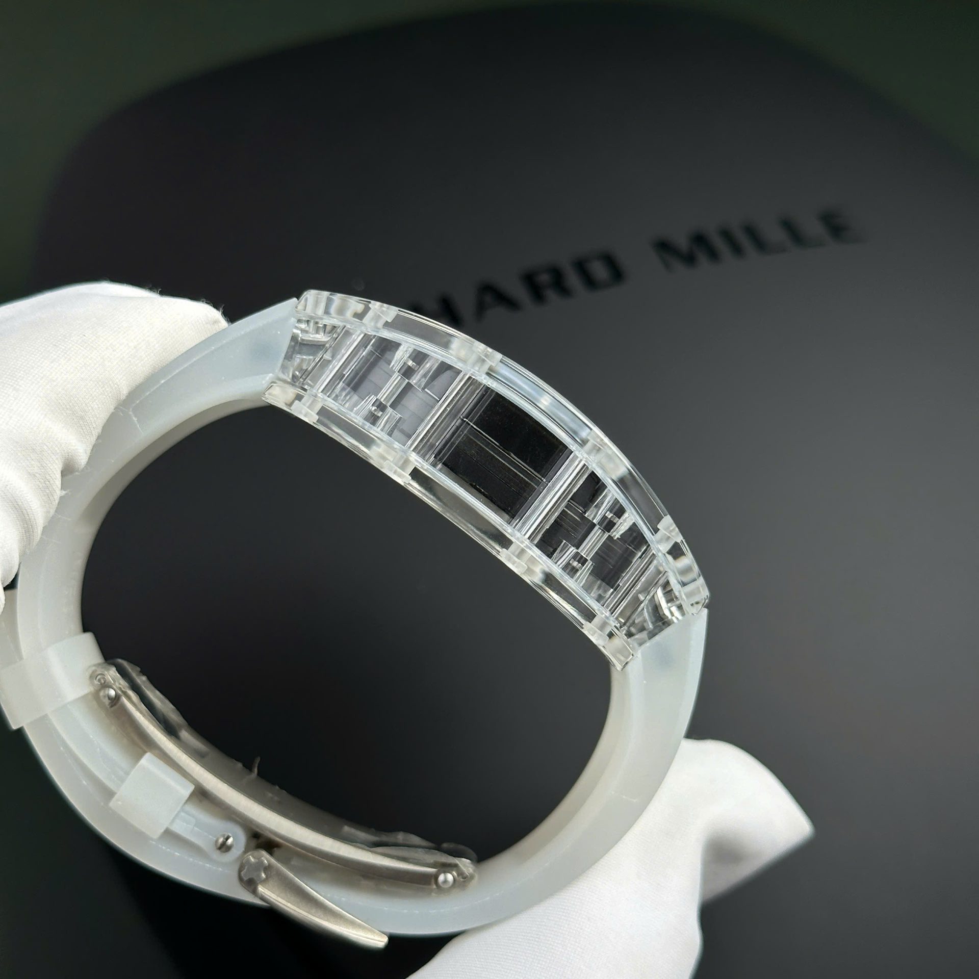 Richard Mille RM055 Sapphire Crystal Replica Watch Rubber Strap 45mm - Top club