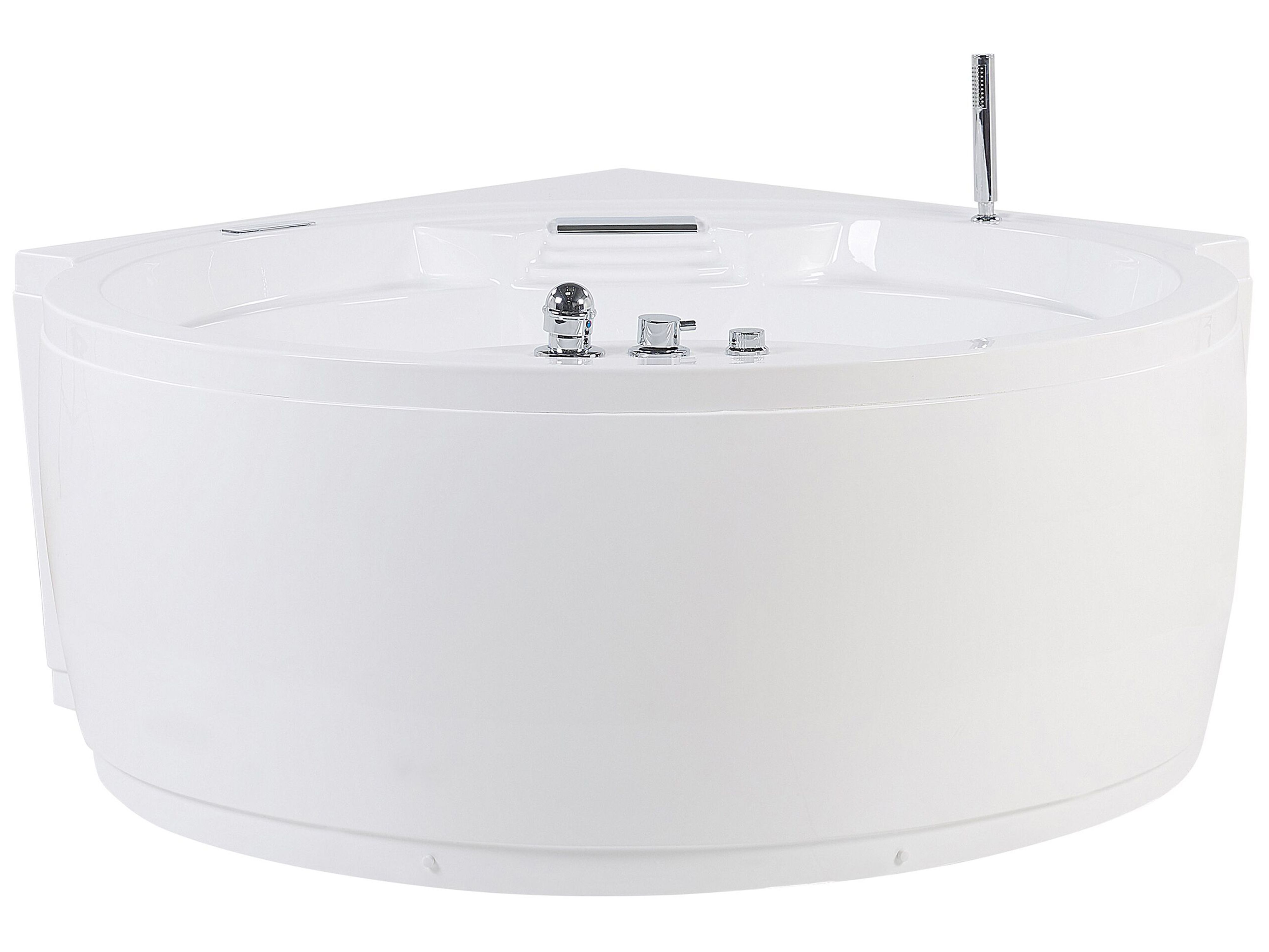 Corner Hot Tub with LED MILANO with Built-In Bluetooth Speaker 1810 x 1500 mm White