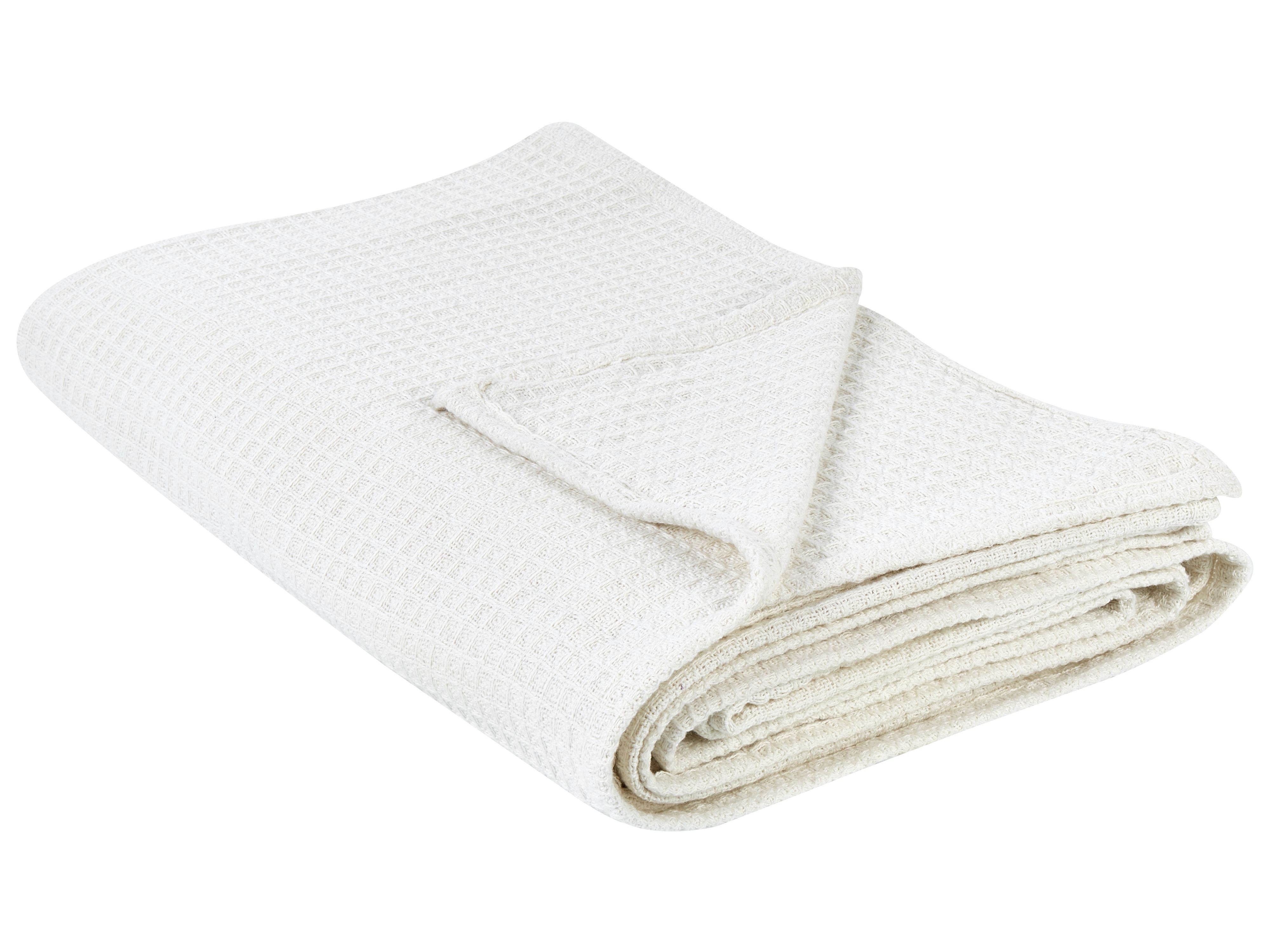 Bedspread RAGALA Cotton 220 x 240 cm Light Beige