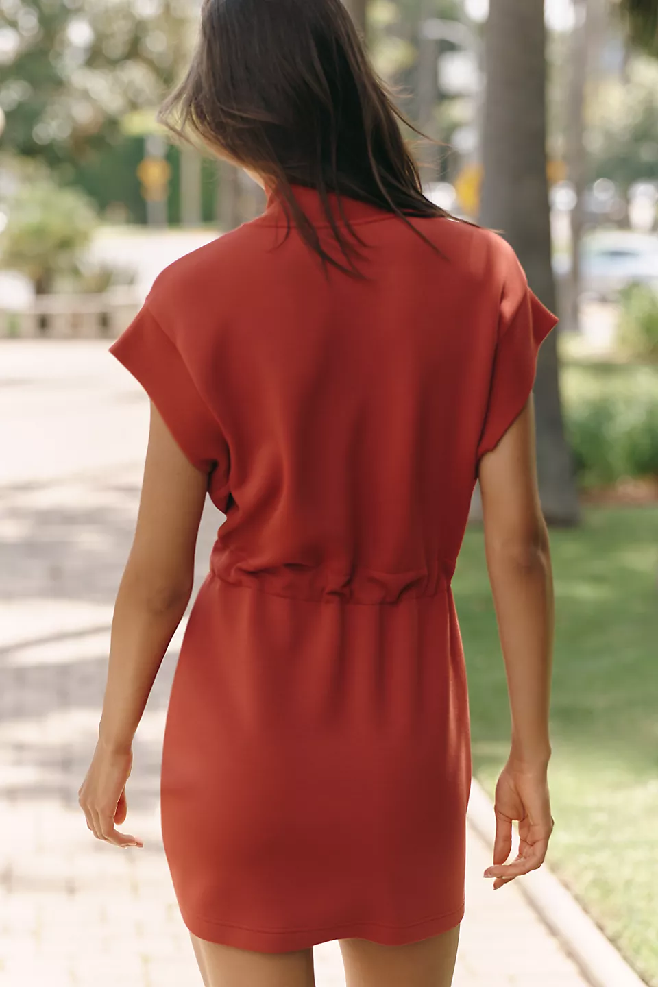 Varley Avaya Half-Zip Mini Dress - Bossa Nova