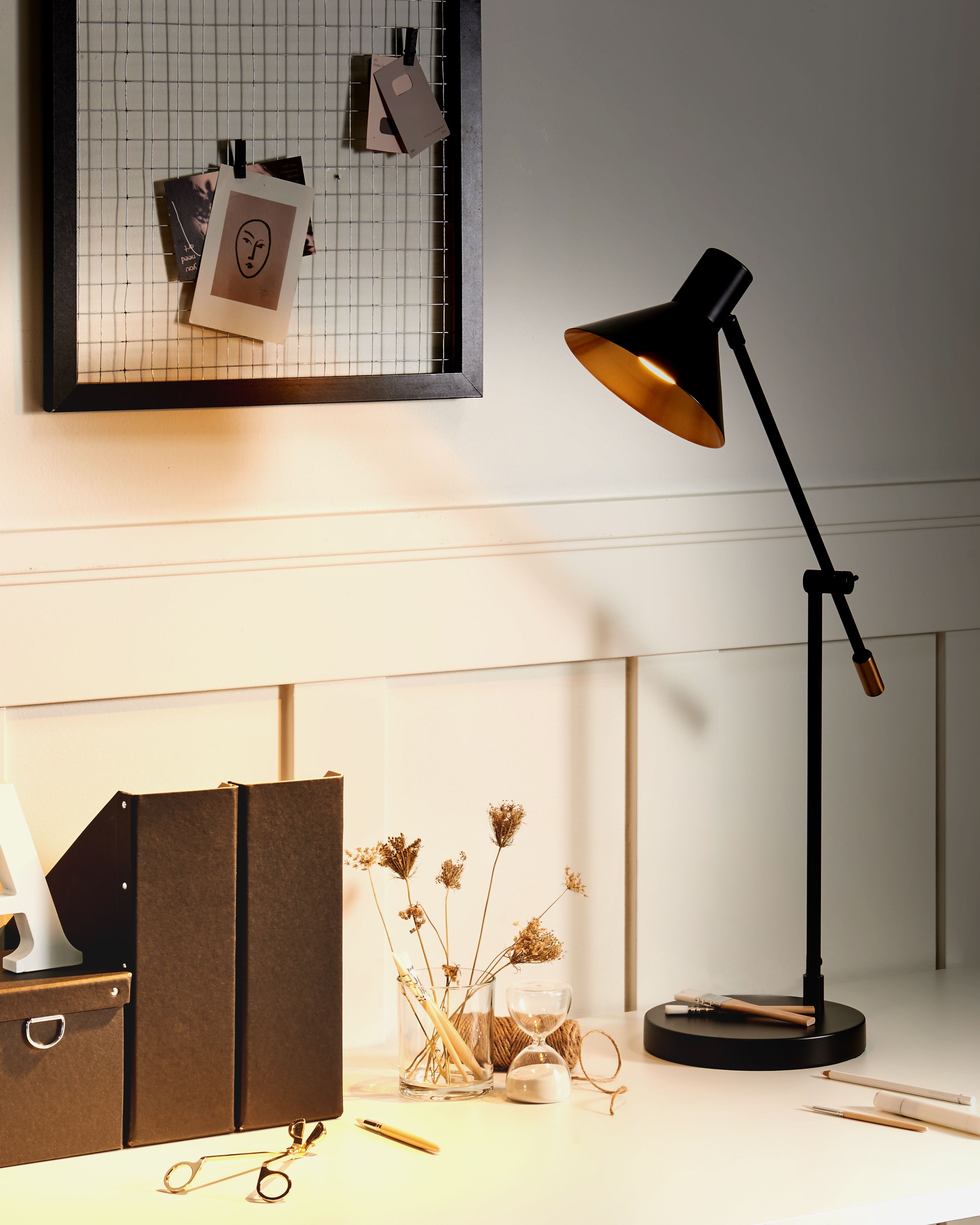 Desk Lamp PINKEEN Metal Black
