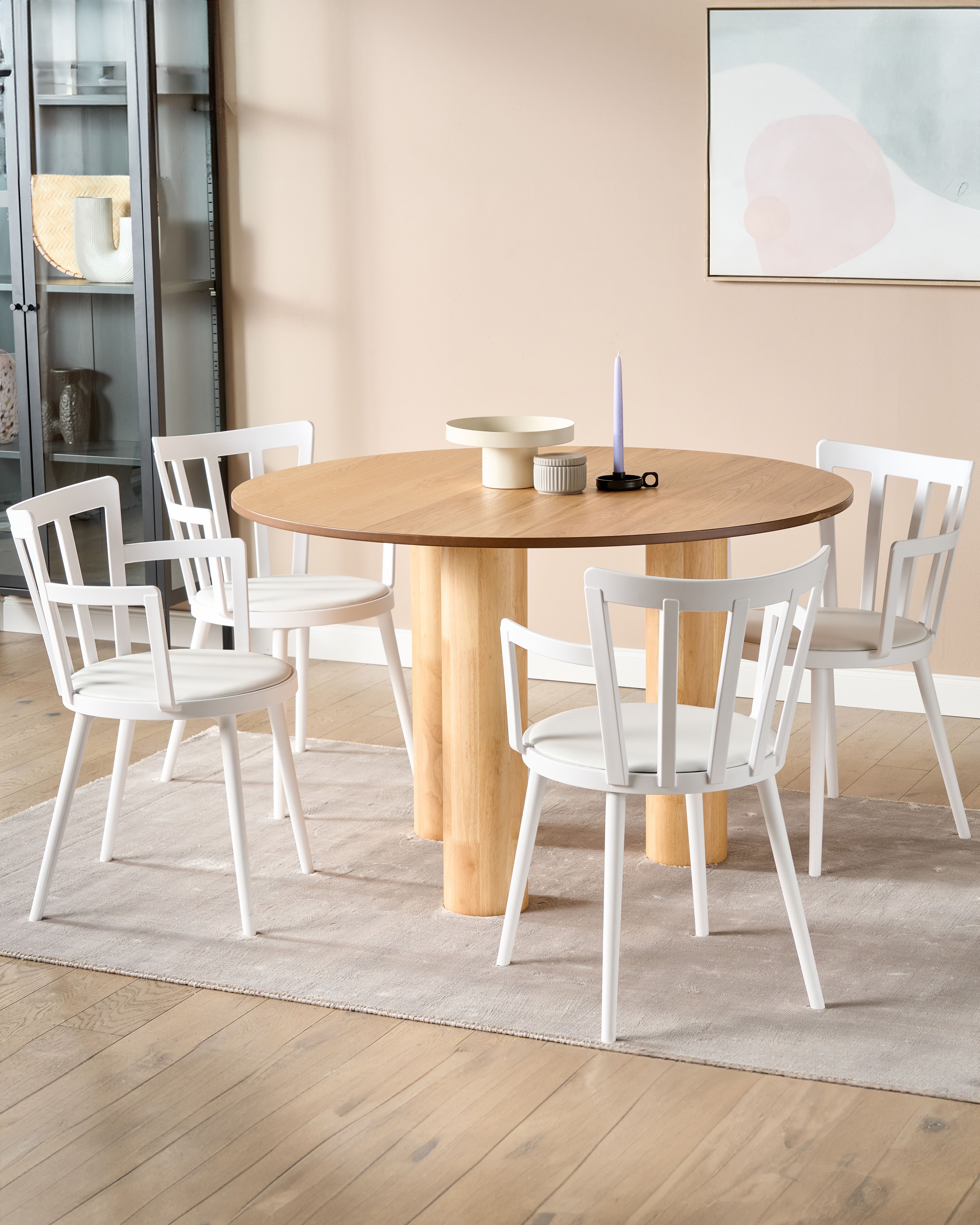Set of 4 Dining Chairs MORILL White