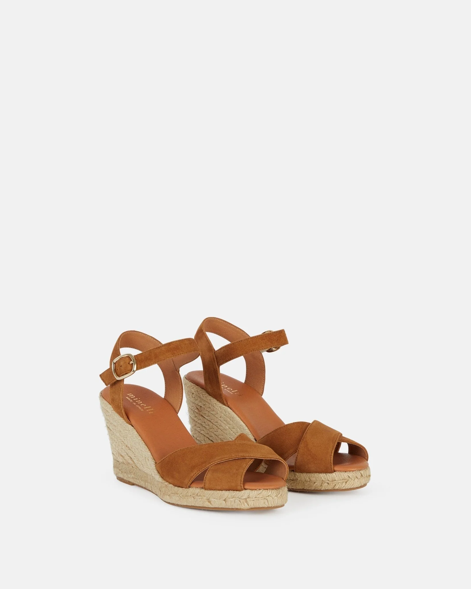COMPENSÉES PENITA/VEL CUIR - Sandales compensées en cuir velours