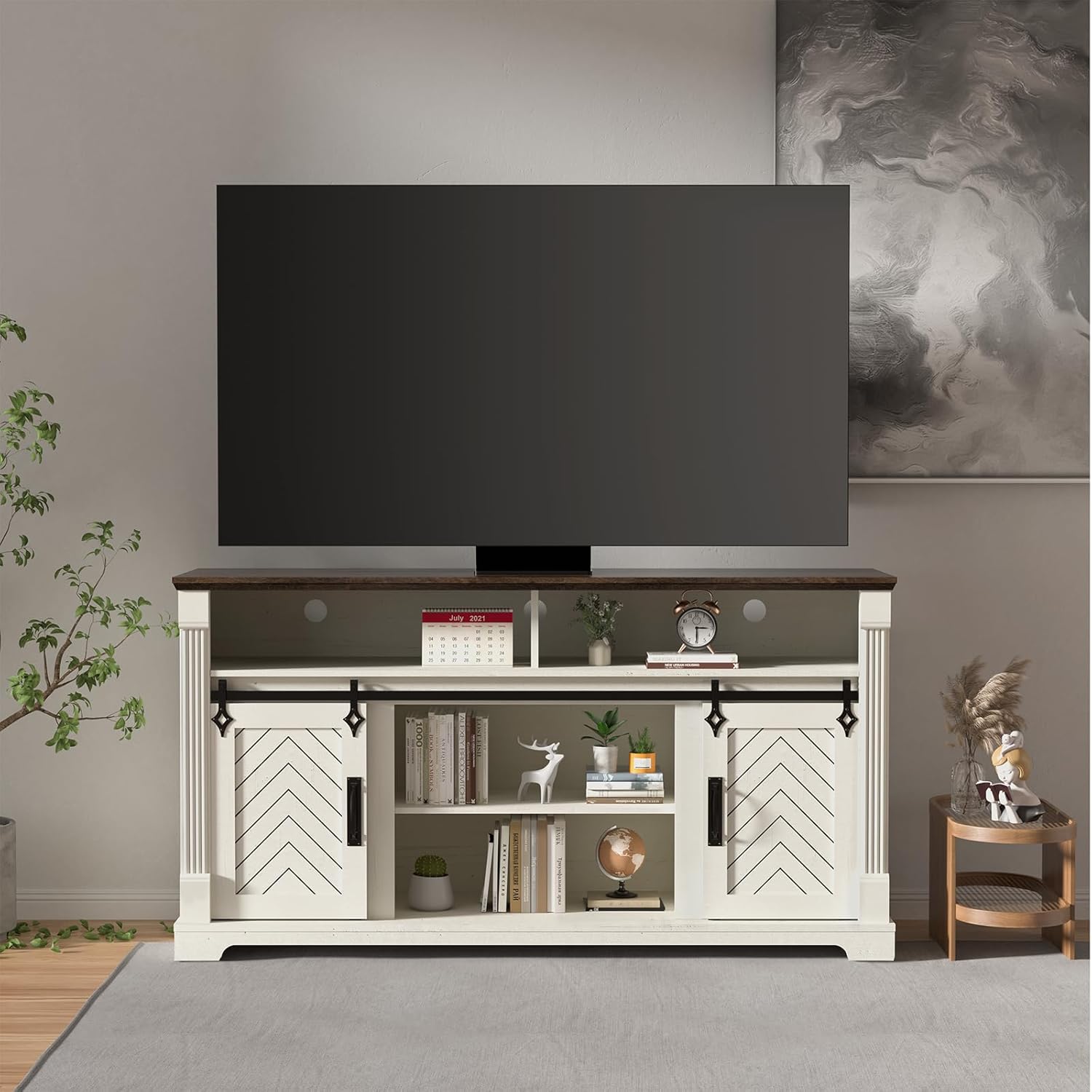 Minifeel Farmhouse TV Stand for 65+ Inch TV, 31