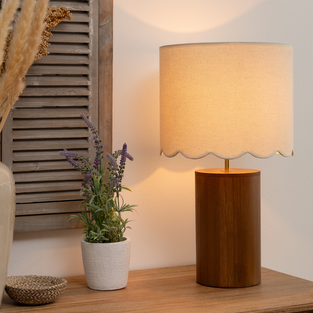 "Vania" table lamp Chestnut brown, H.50 cm