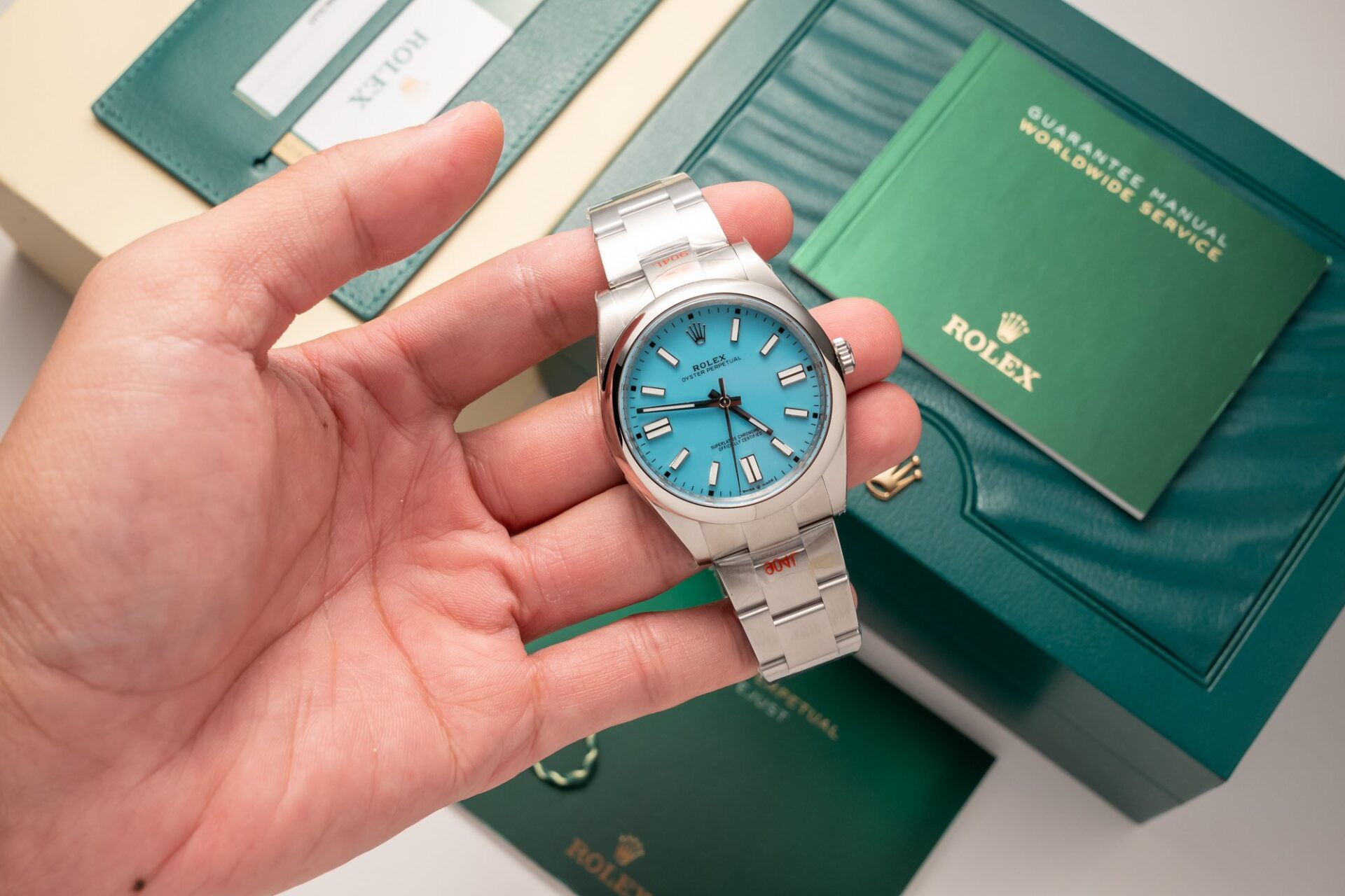 Rolex Replica 11 Watch Oyster Perpetual Ice Blue Dial King Factory 41mm - Top club