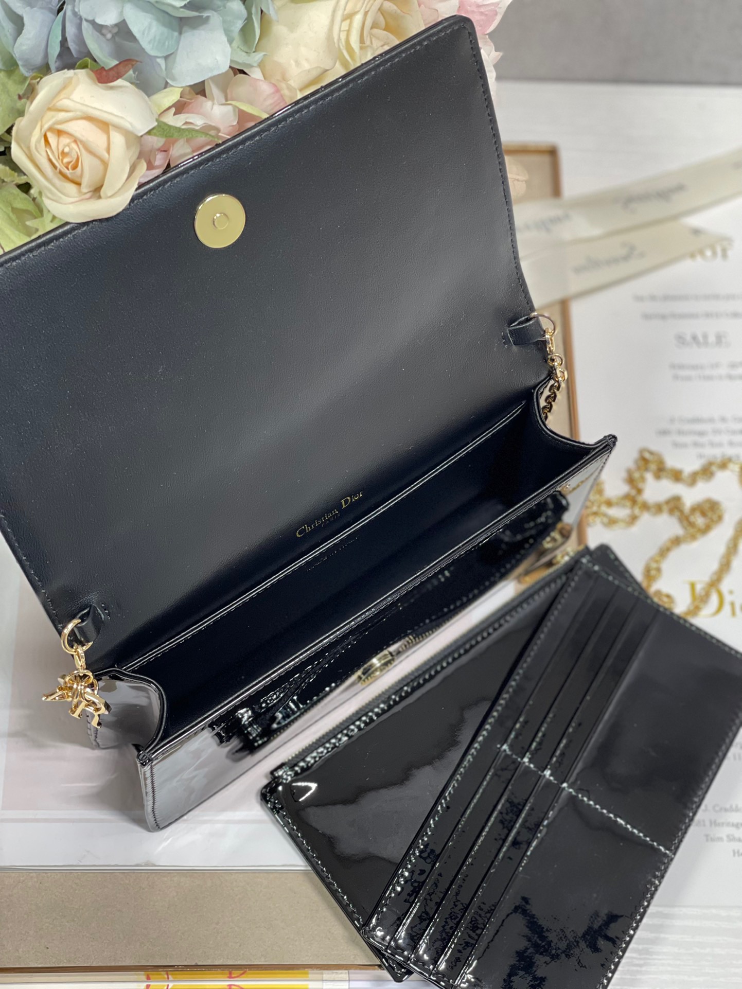 Christian Dior Lady Dior Pouch Black, For Women, Women’s Handbags 8.5in/21.5cm CD S0204OVRB_M9001:1High-quality replica