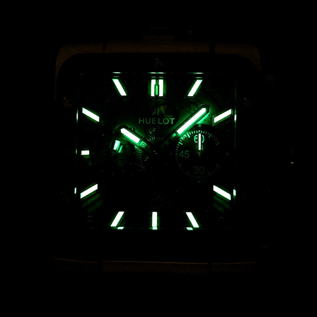 Hublot Big Bang, Square Bang Unico 42mm Textured Rubber Strap(1:1 replica) - Top club