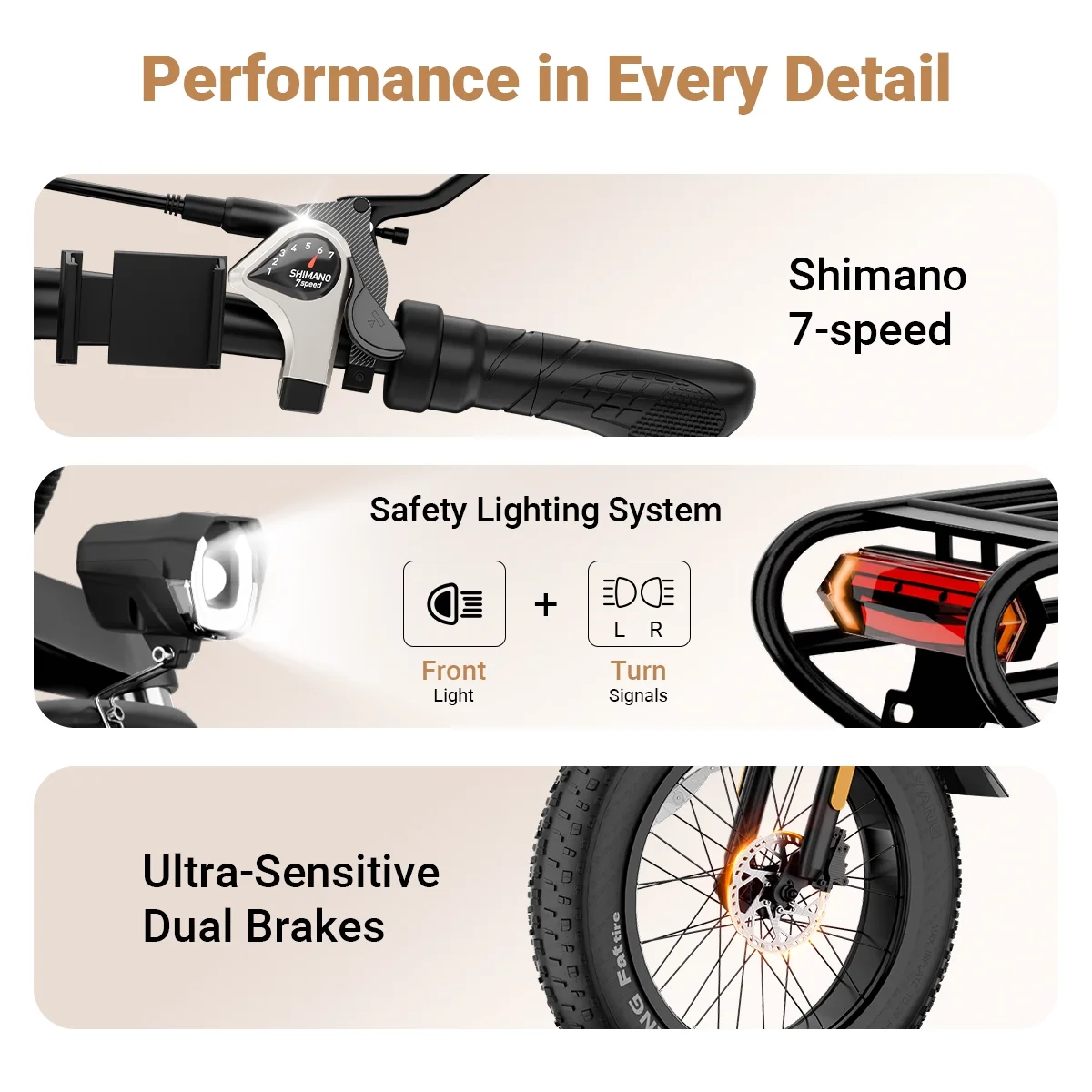 Luckeep X1 Lite Foldable Electric Bike for Adults 1500W Peak Motor,720WH Removable Battery,28MPH 60 Miles Long Range,20"*4" Fat Tire All-Terrain E-bike with Front Suspension,Mountain Electric Bicycle - Image 12