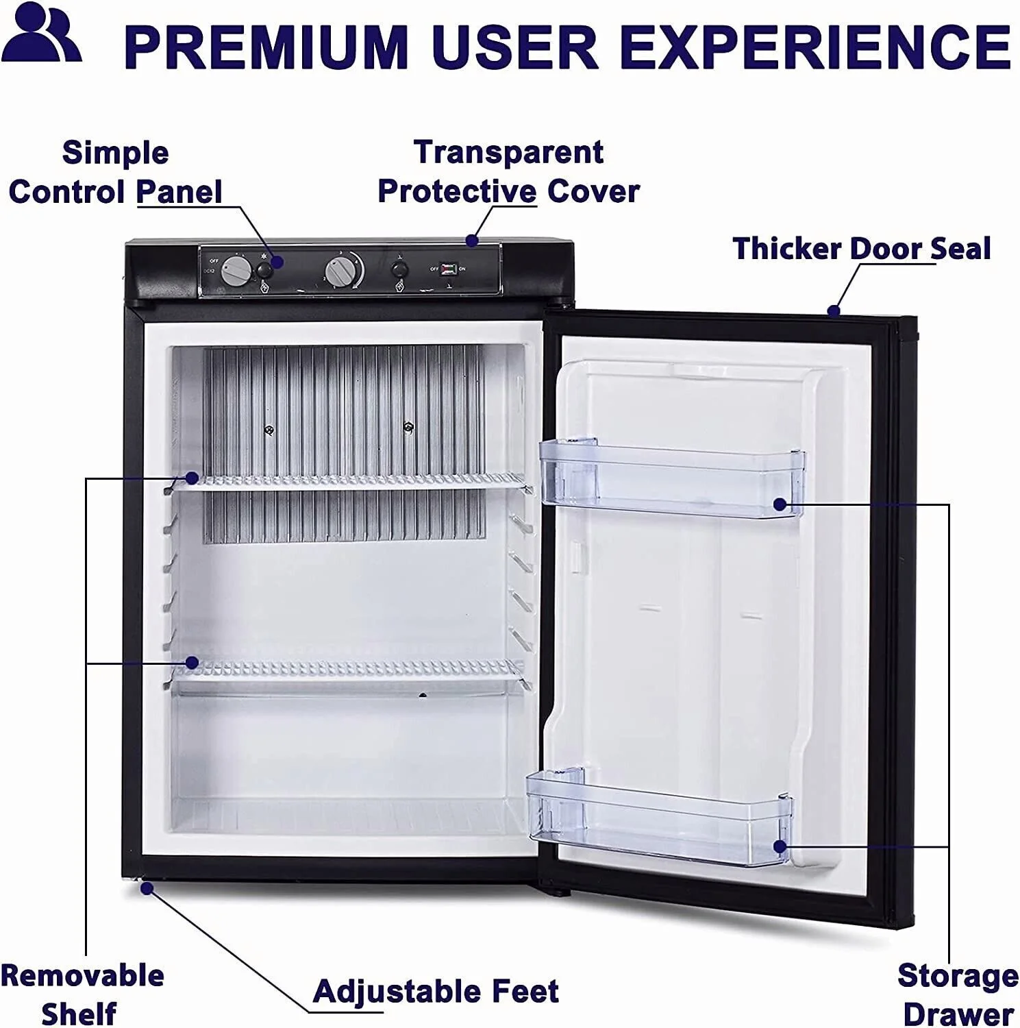 Smad 3 Way Caravan Propane Fridge 110V/12V/LPG Gas Refrigerator for RV Campervan 2.1 Cu ft - Image 10