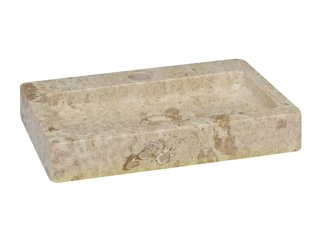 Lavabo mural crème 38x24x6,5 cm marbre