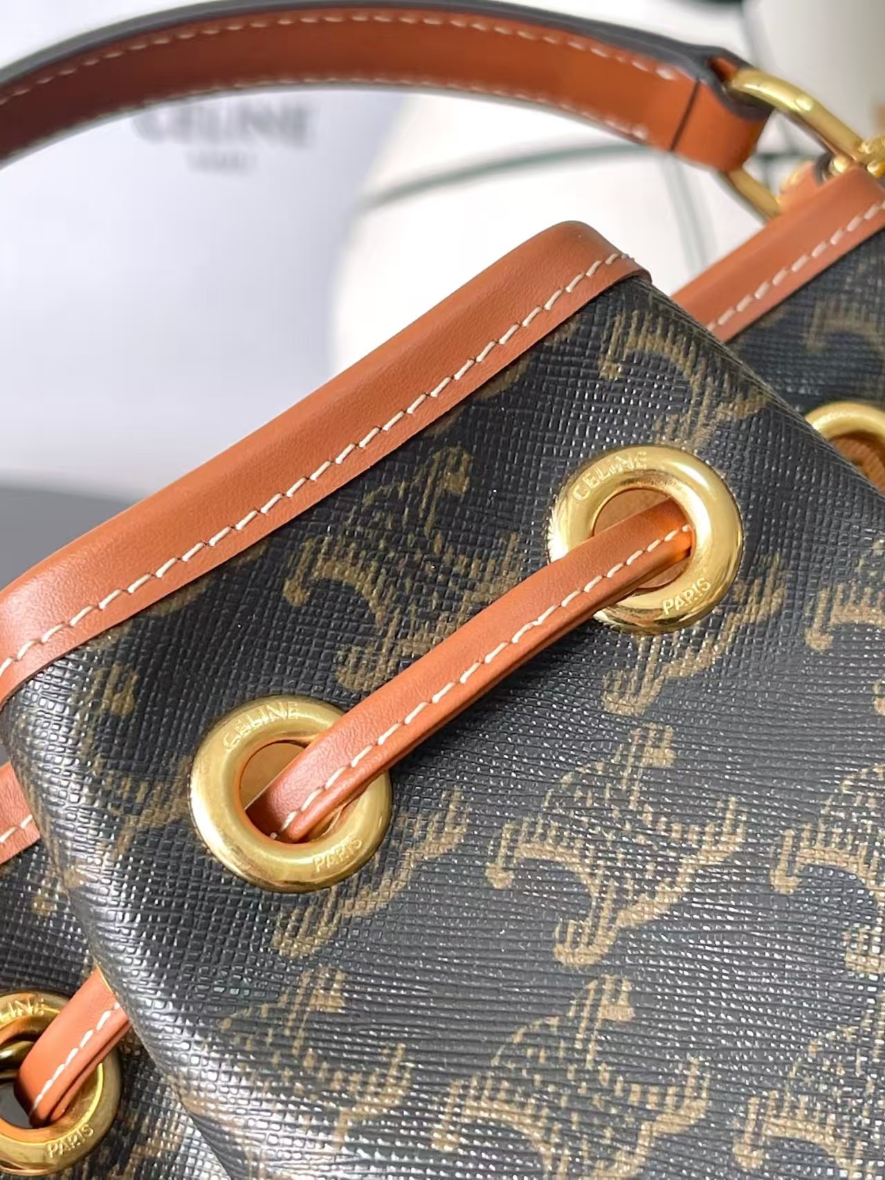 Celine Teen Clara Logo Print HandBag1:1High-quality replica