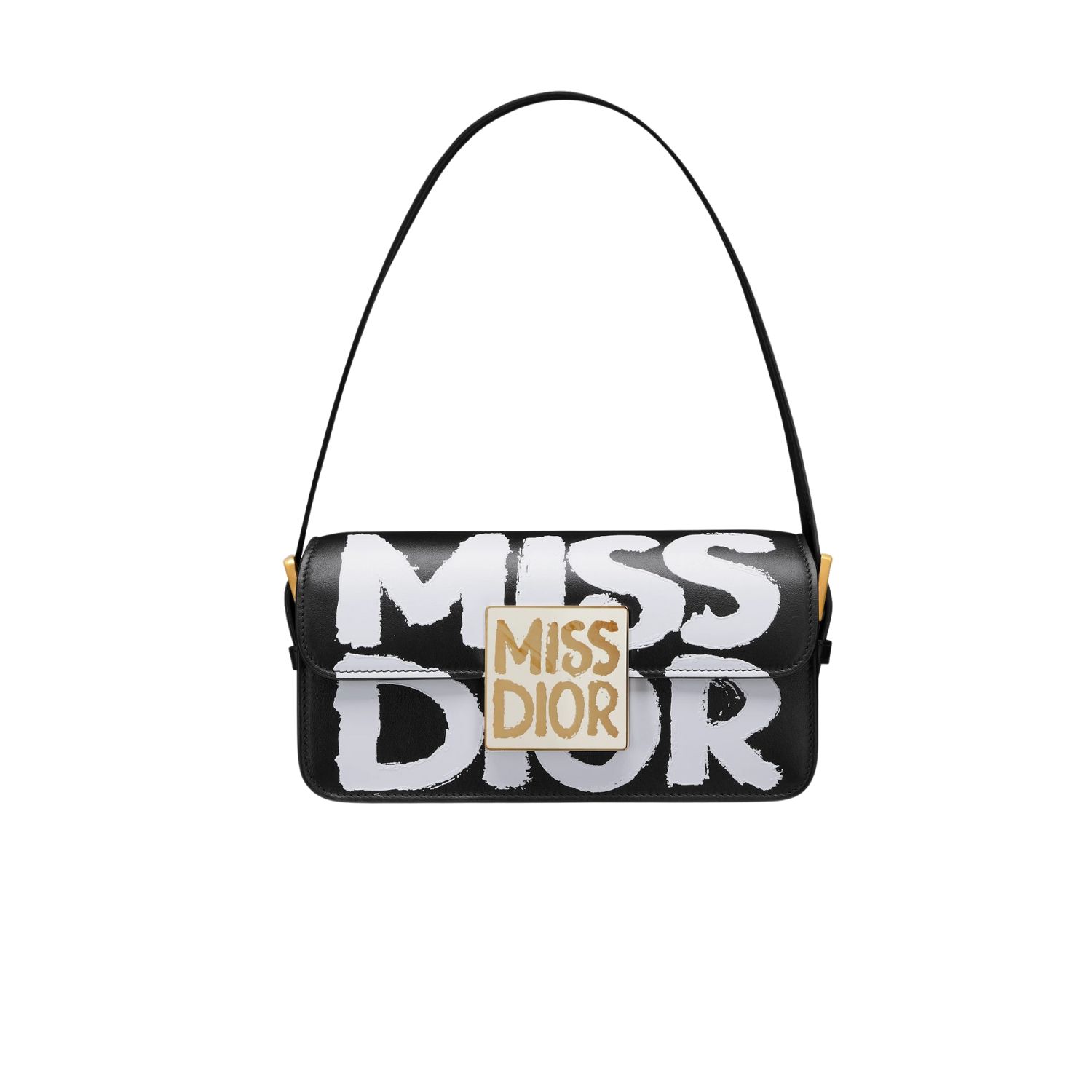 Miss Dior Flap Bag Black & White For Women 22cm/8.5in  – M2610UZCJ_M911