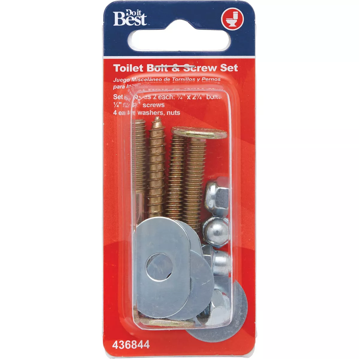 Do it 1/4 In. x 2-1/4 In. Brass-Plated Steel Toilet Screws
