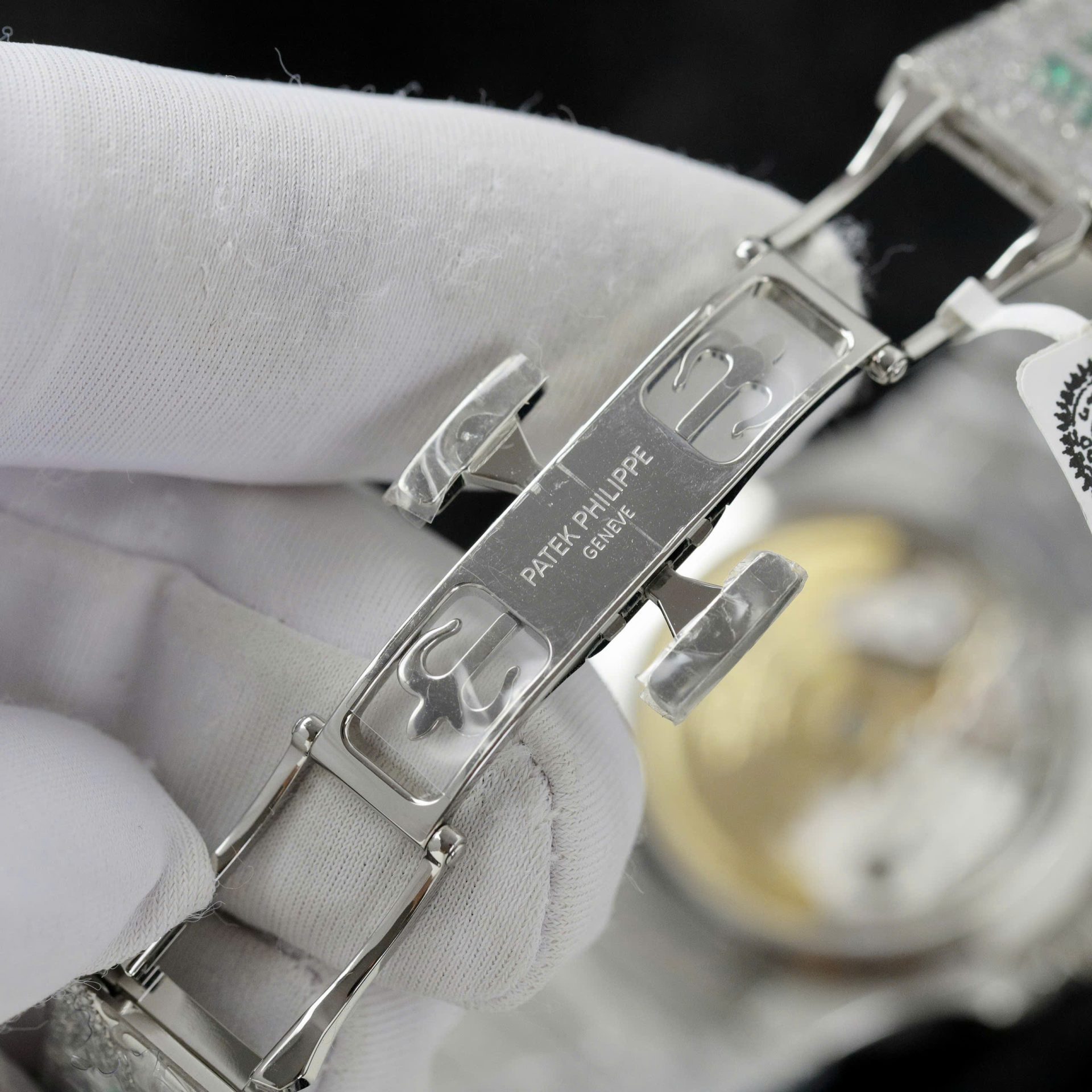 Patek Philippe Best Copies Watch Nautilus 7118 Custom Diamonds Moissanite Hong Kong 35.2mm - Top club