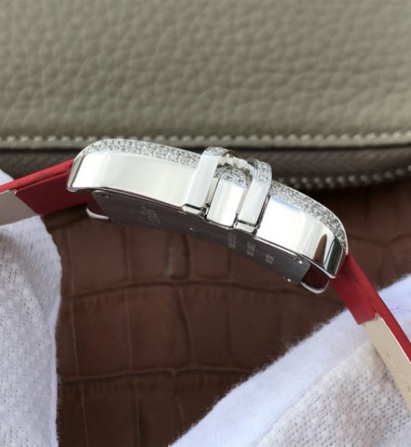Replica Cartier High Jewelry Watches WJ306014 White Dial Red Fabric Strap - Top club