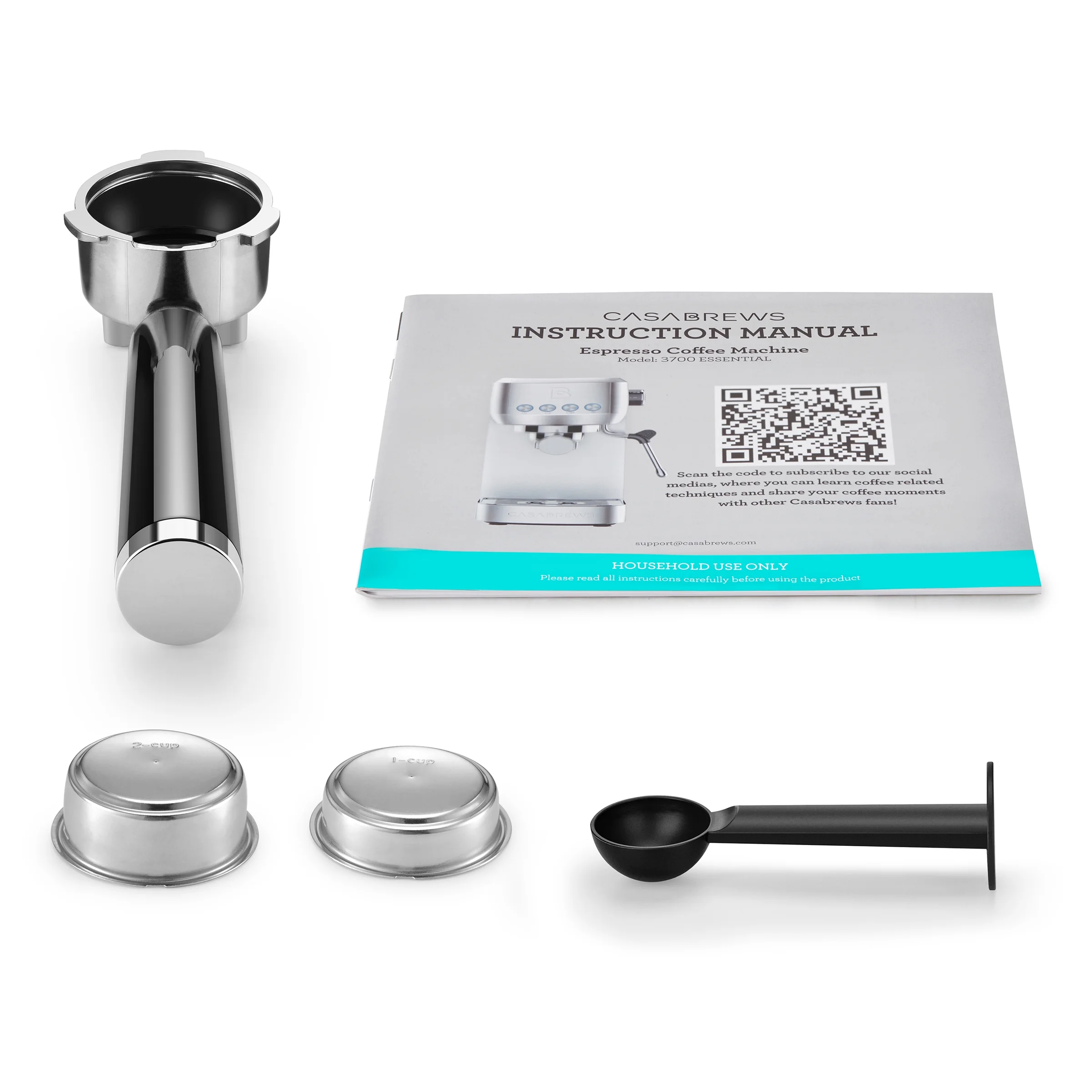 CASABREWS 3700 Essential 20-Bar Espresso Machine and Coffee Maker, Stainless Steel