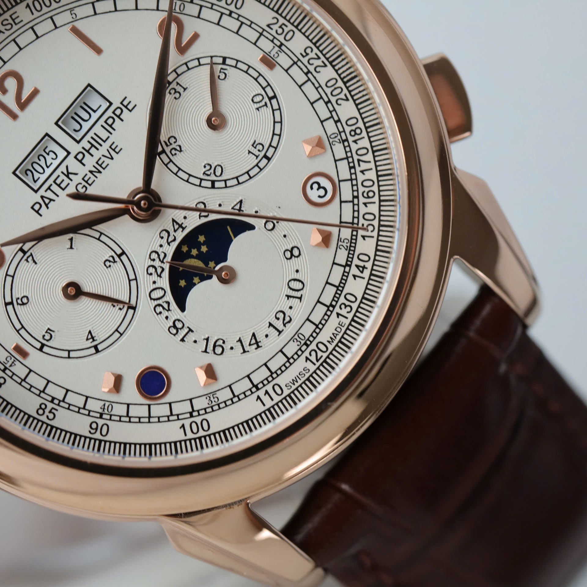 Patek Philippe Fake Watch Perpetal Calendar 5270 White Dial Leather Strap 41mm - Top club