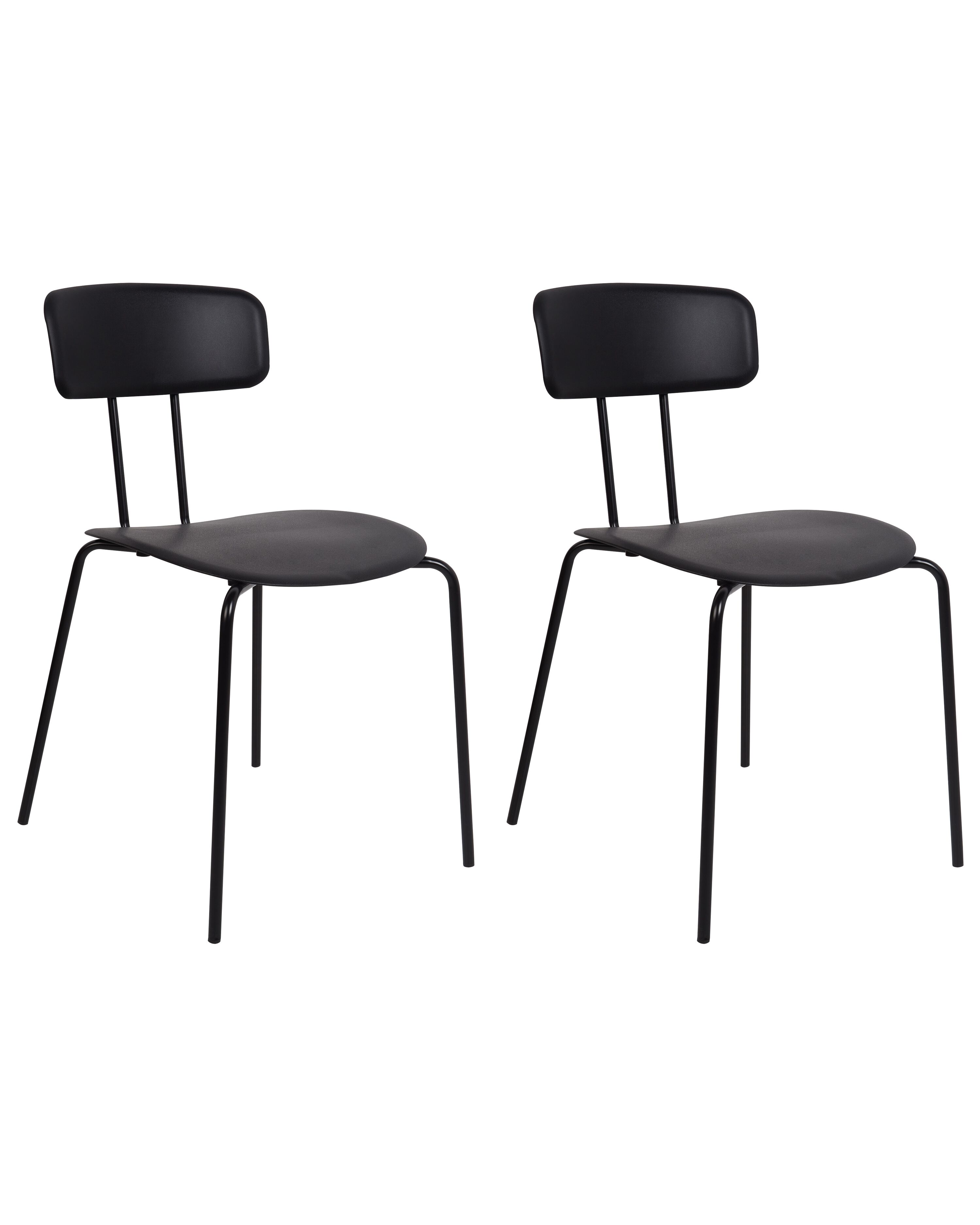 Set of 2 Dining Chairs SIBLEY Black