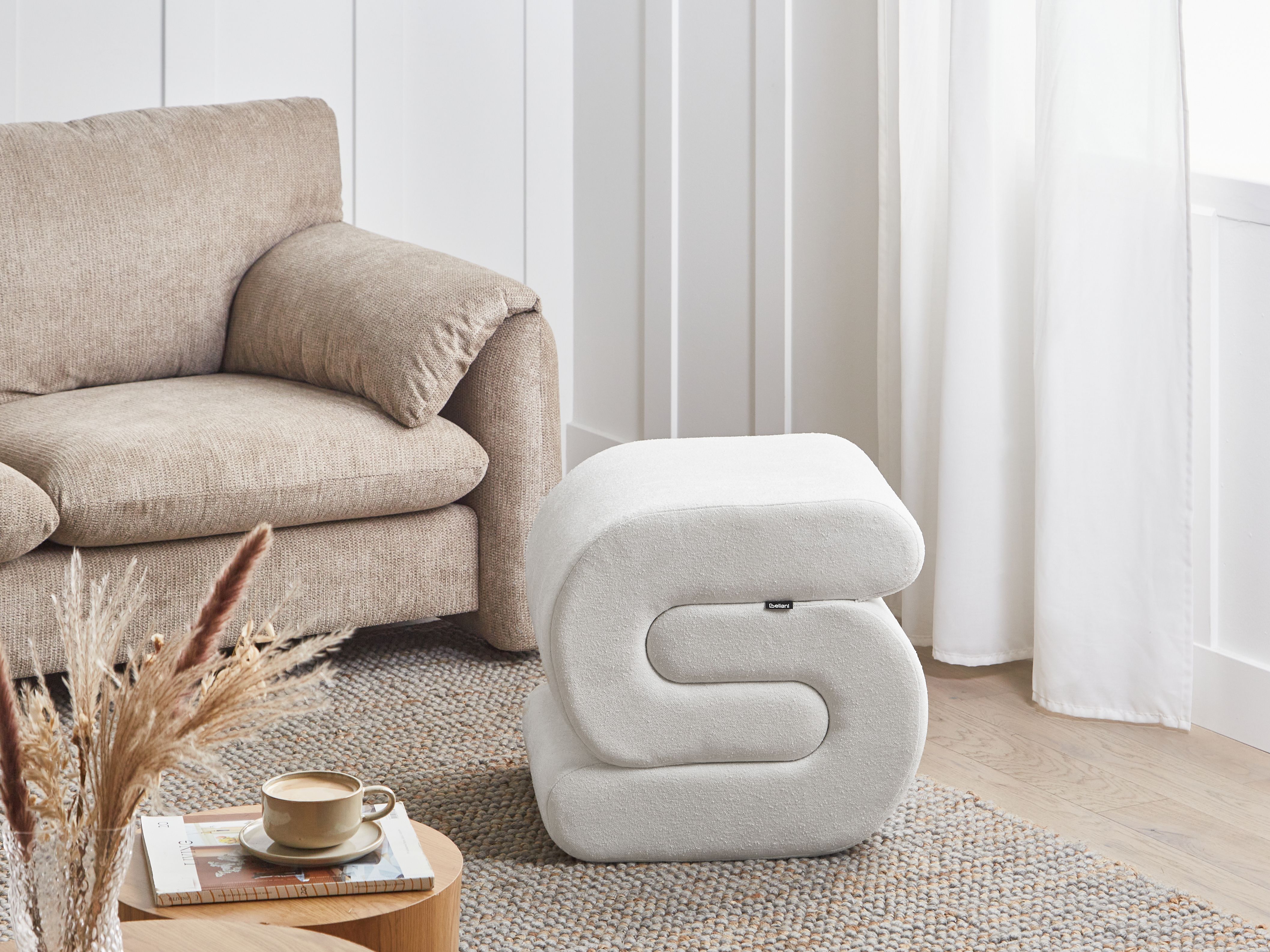 Pouffe ARCADIA Chenille Off-White